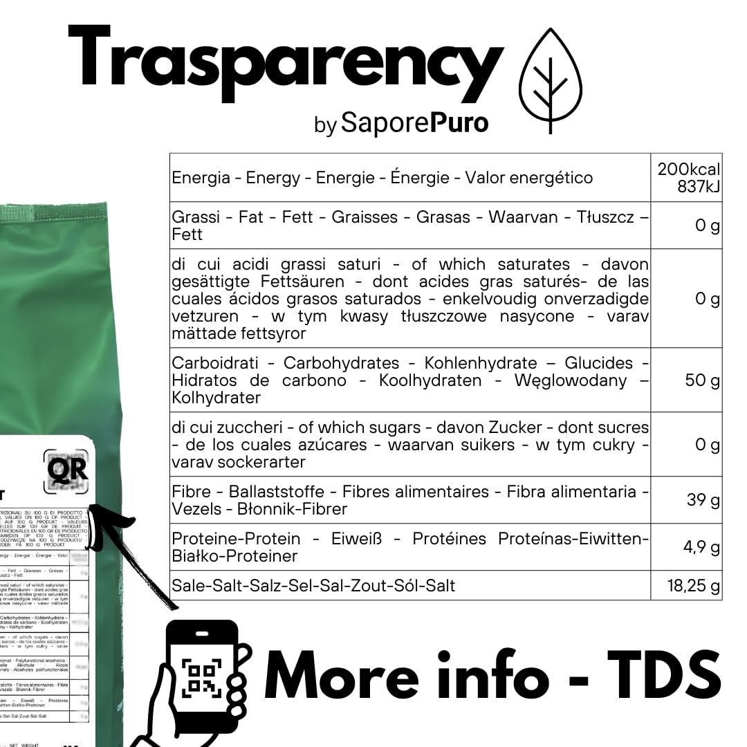 SaporePuro Alginate de Sodium en poudre 500 g – Épaississant, Gélifiant et Stabilisant Alimentaire – Idéal pour la Cuisine Moléculaire – Sans Gluten