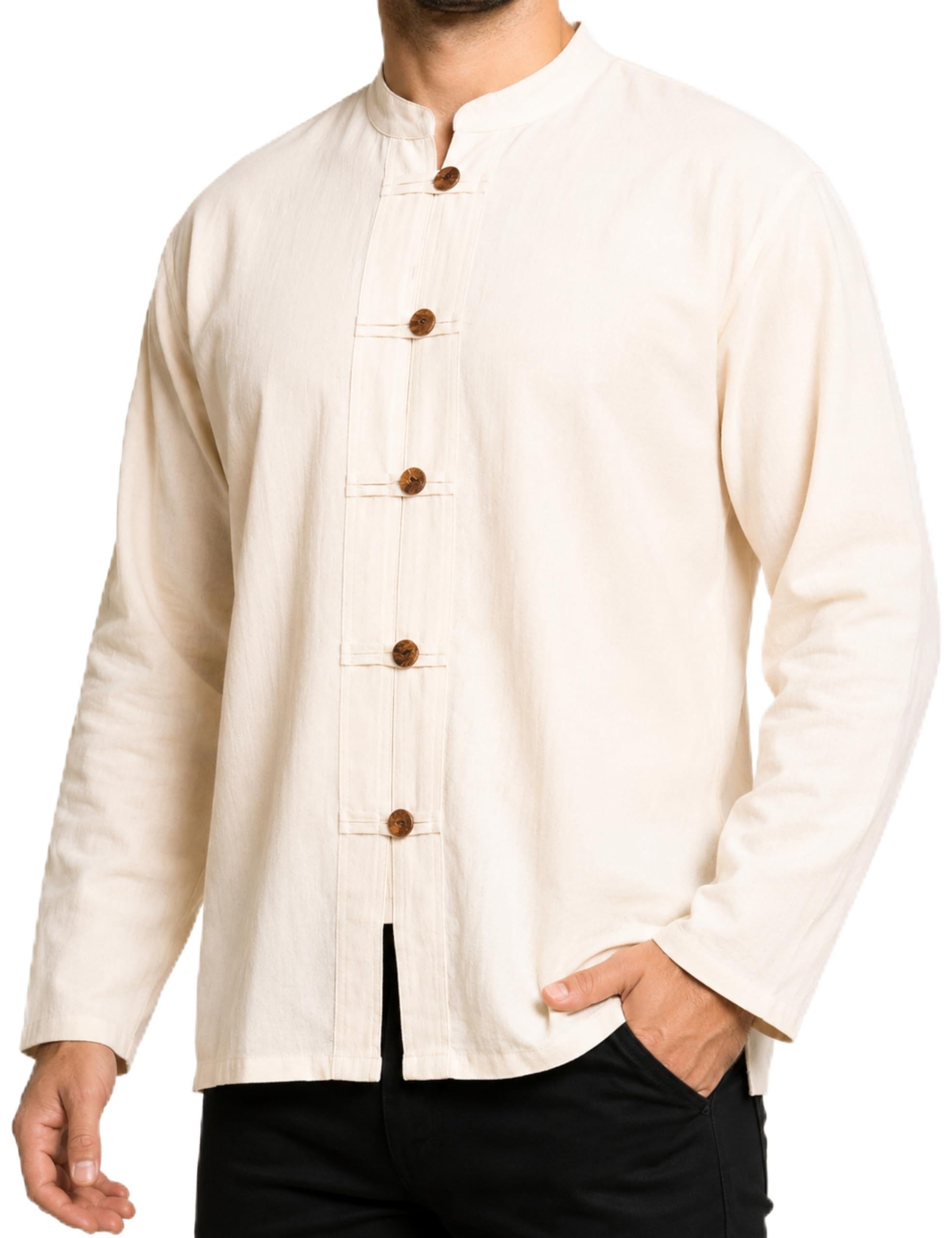Panasiam Men's Natural Shirtben-5Button, Nature Xxl