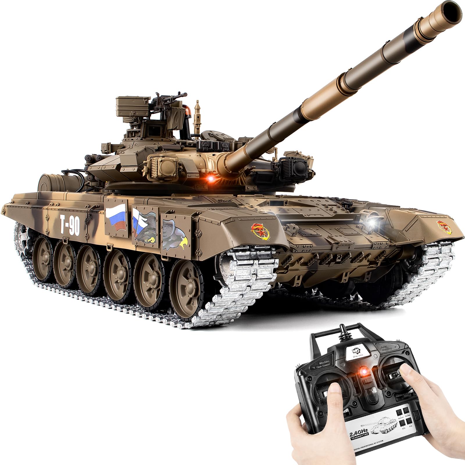Amazon.com: Supdex 1/16 RC Tank, Heng Long Russian T90 Army Toy