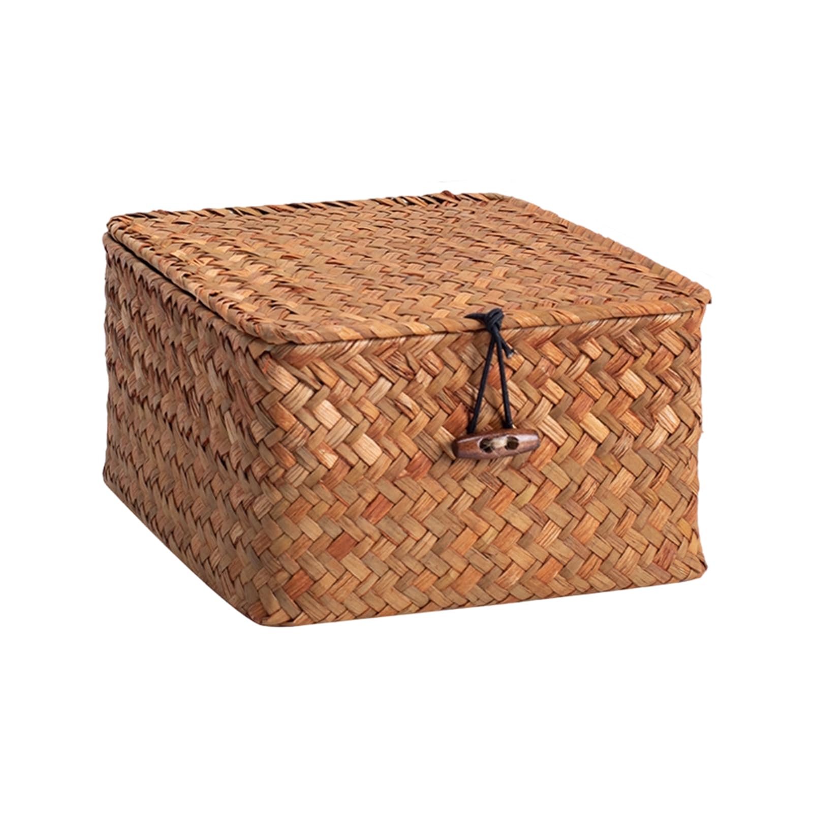 alloneslife Functional Covered Wicker Basket for Organizing Toy Clothes and Household Items Sustainable Breathable Materials Covered Basket