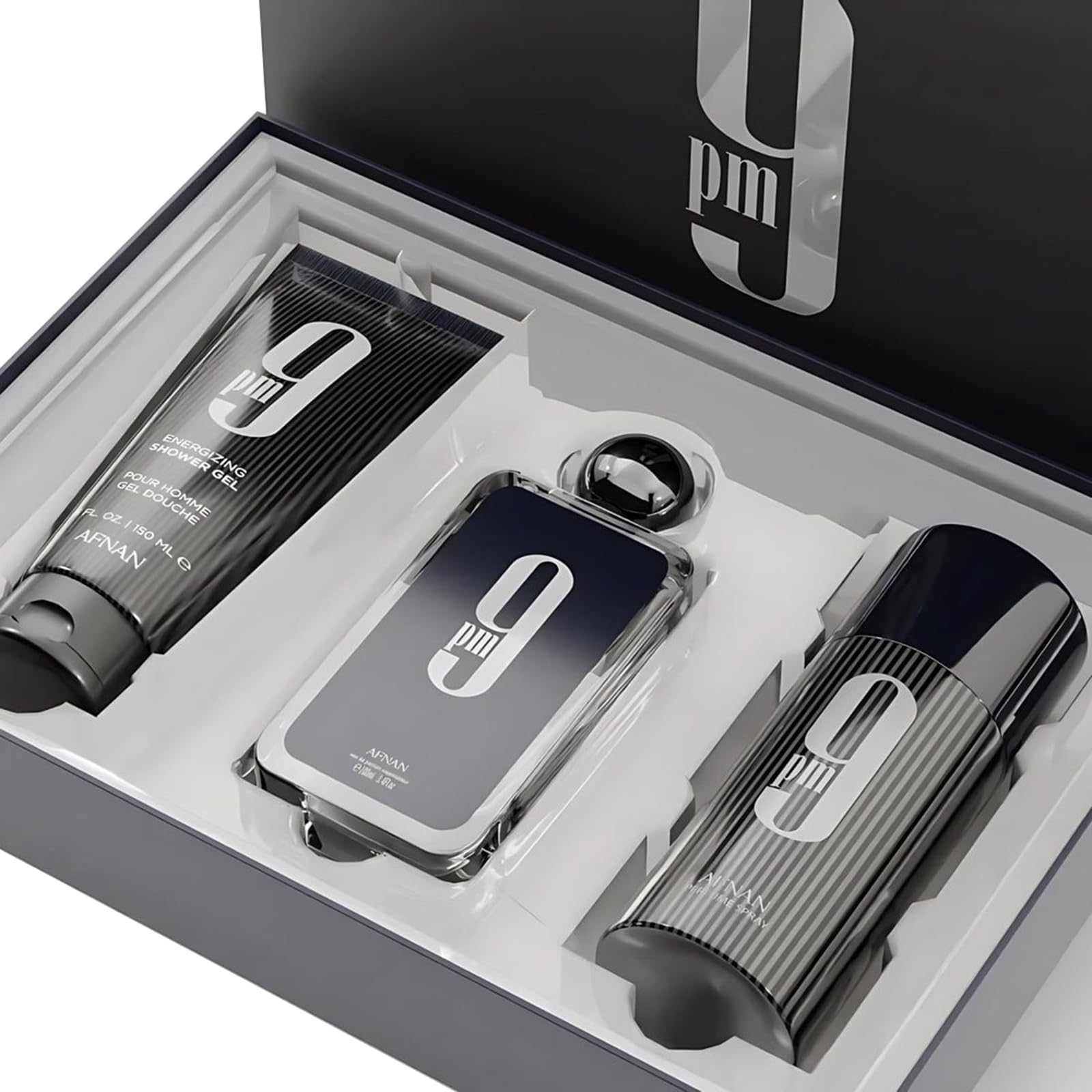 Amazon.com: Afnan 9 PM - Set de regalo de perfume de lujo de 3 piezas, Eau De Parfum (3.4 onzas), desodorante (5.0 onzas), gel de ducha (6.7 onzas): Belleza y Cuidado Personal