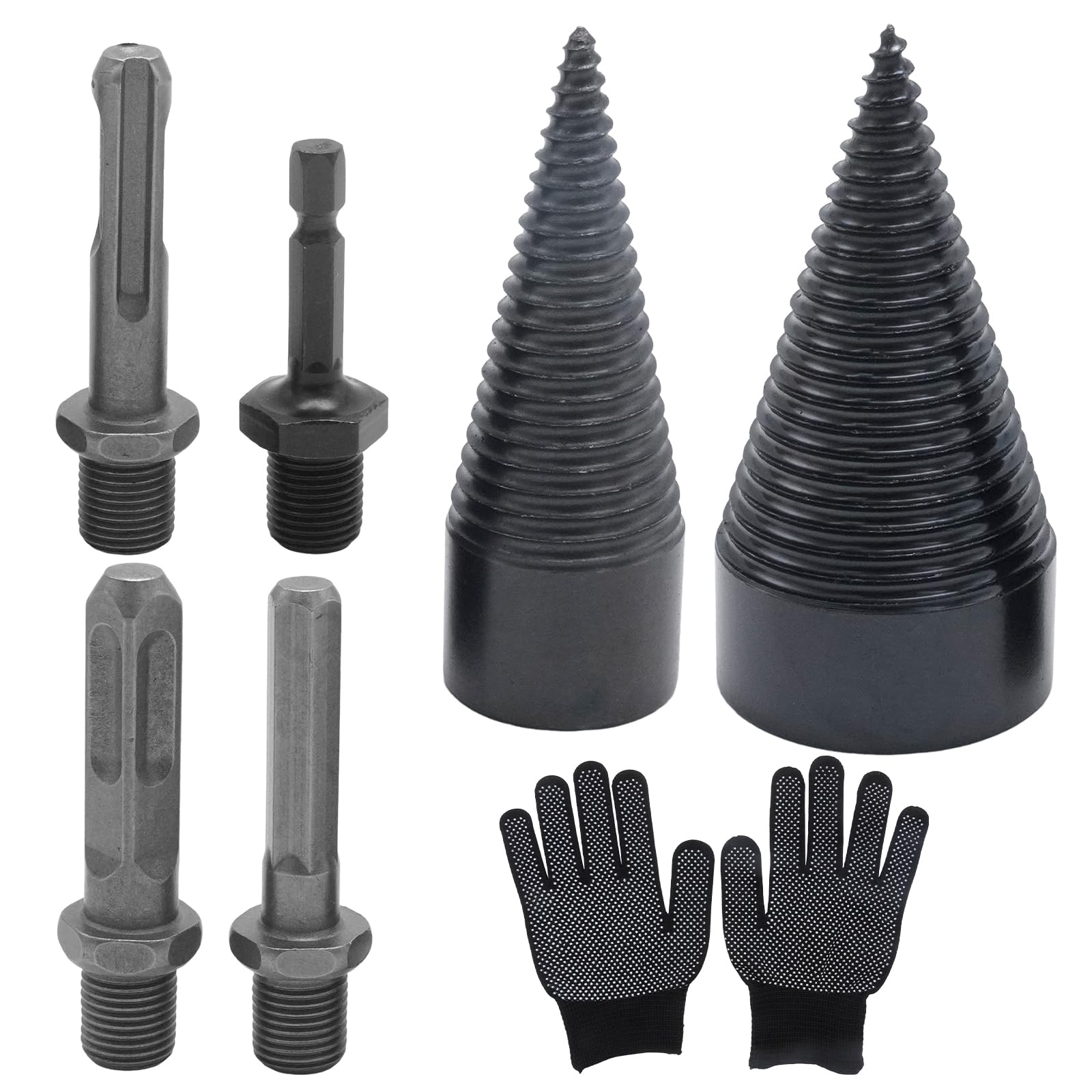 Divisor de madera de 45 mm y 32 mm con 4 ejes de perforación, divisor de madera, herramienta de división de madera, adecuado para el uso en casa, al aire libre y en el jardín