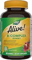Vista 1 de Nature's Way ¡Alive! Gomitas de complejo de vitamina B, apoyo de energía celular*, 8 vitaminas B, vegetarianas, sabor mango, 60