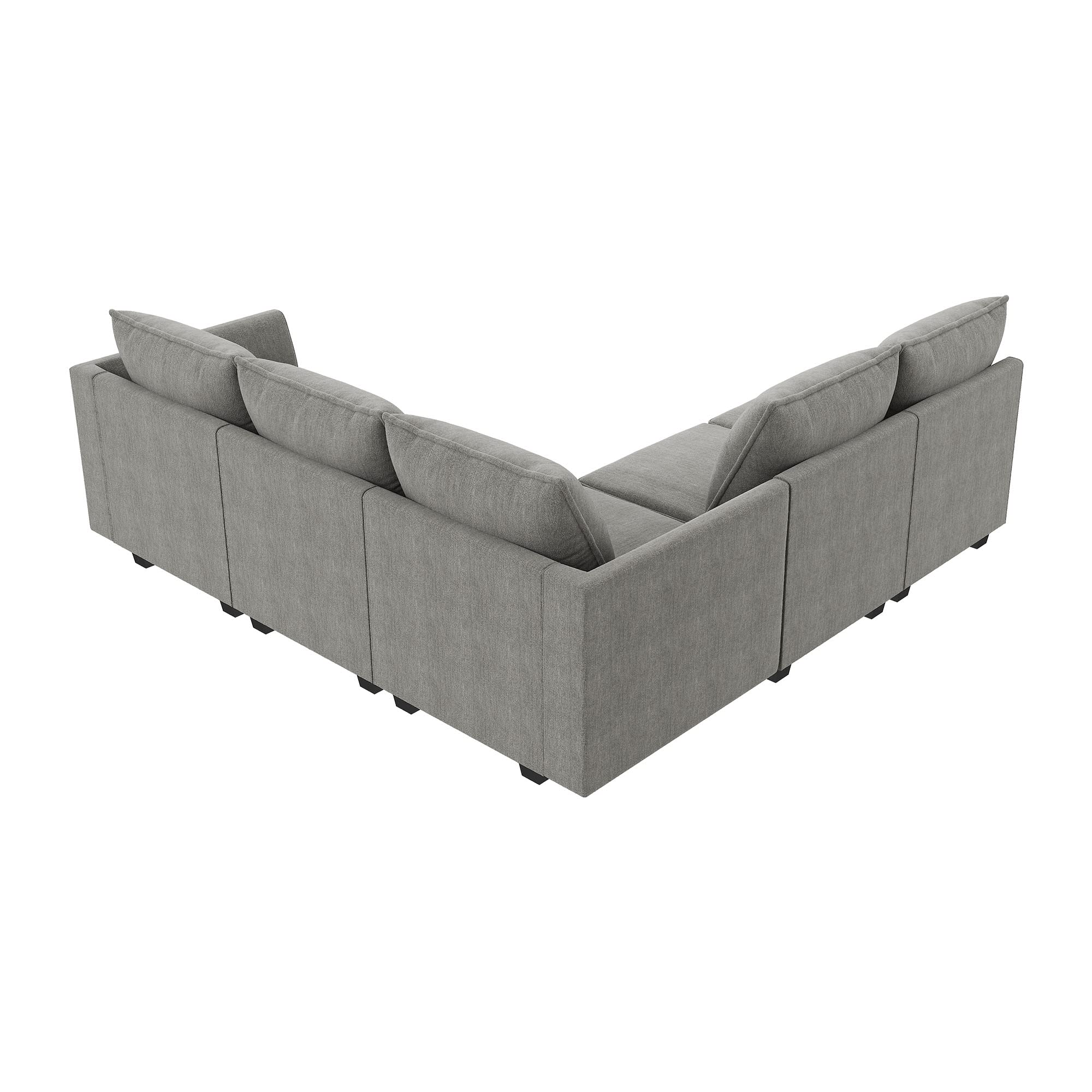HONBAY Reversible Sectional Sofa Modern Modular Sectional Couch with ...