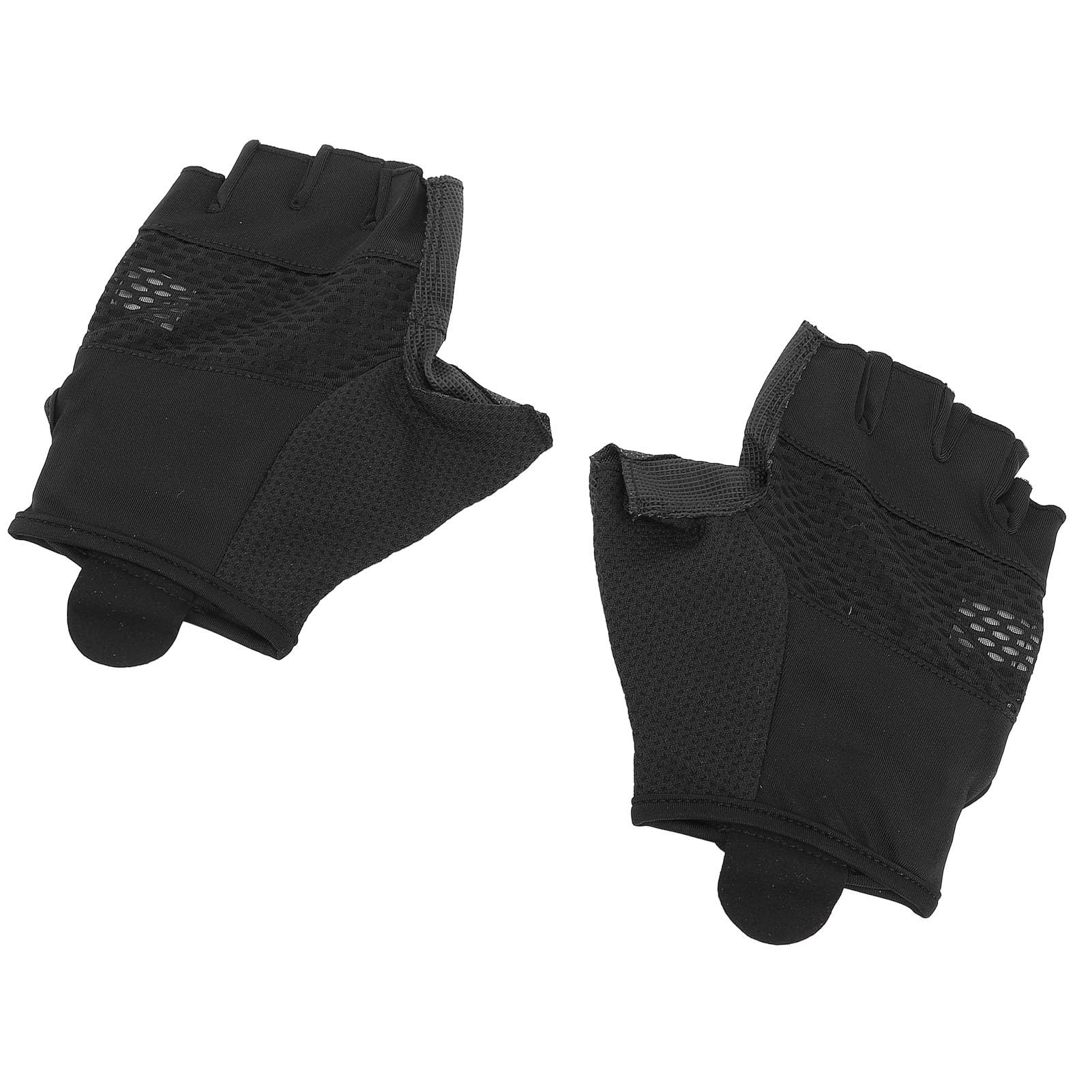 Guanti da ciclismo Guanti da ciclismo estivi traspiranti e ammortizzanti con mezze dita neri