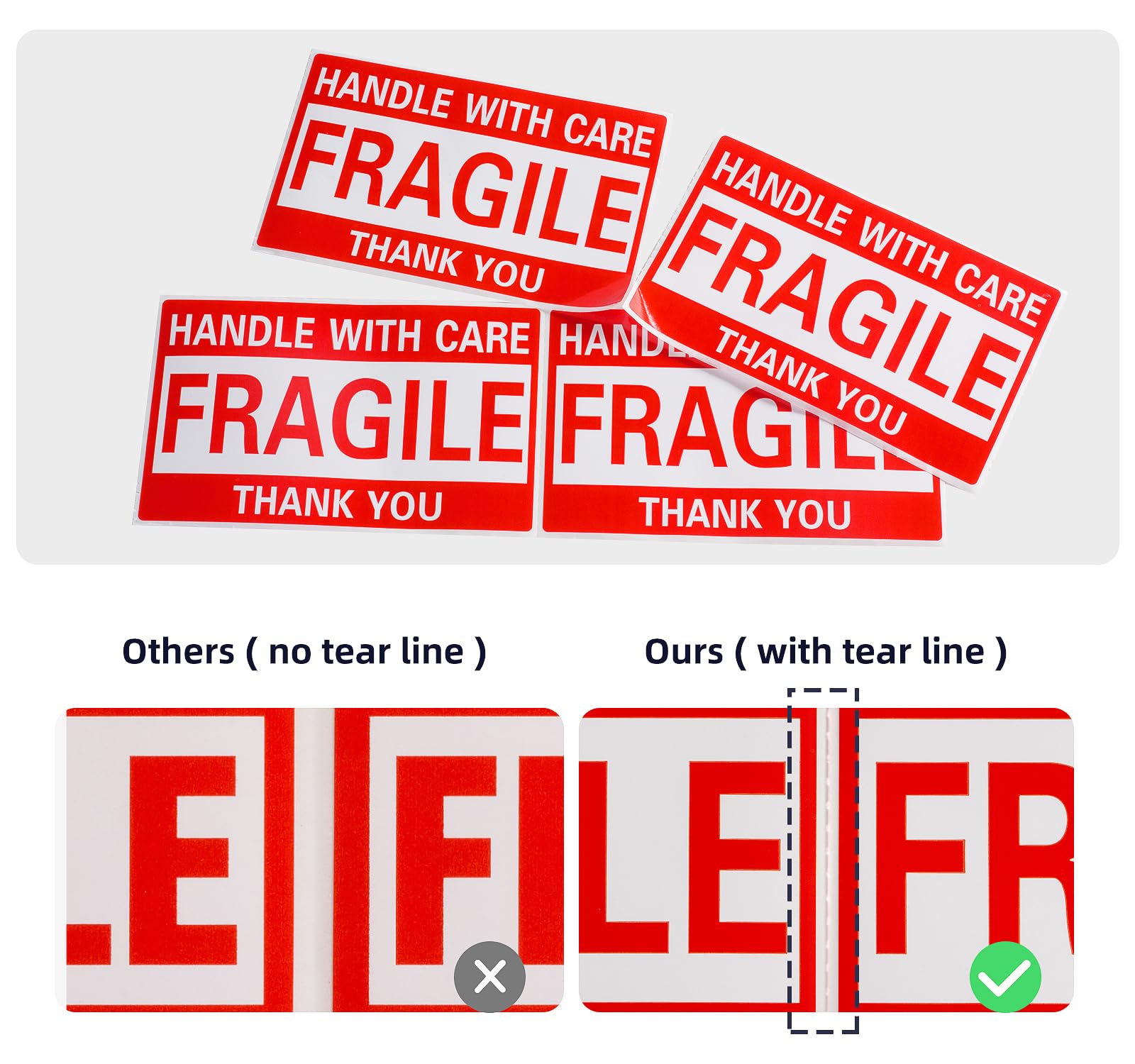 Fragile Sticker Examples Snapklik.com : LuckyGuard 3 X 5 Inch Fragile Stickers Handle