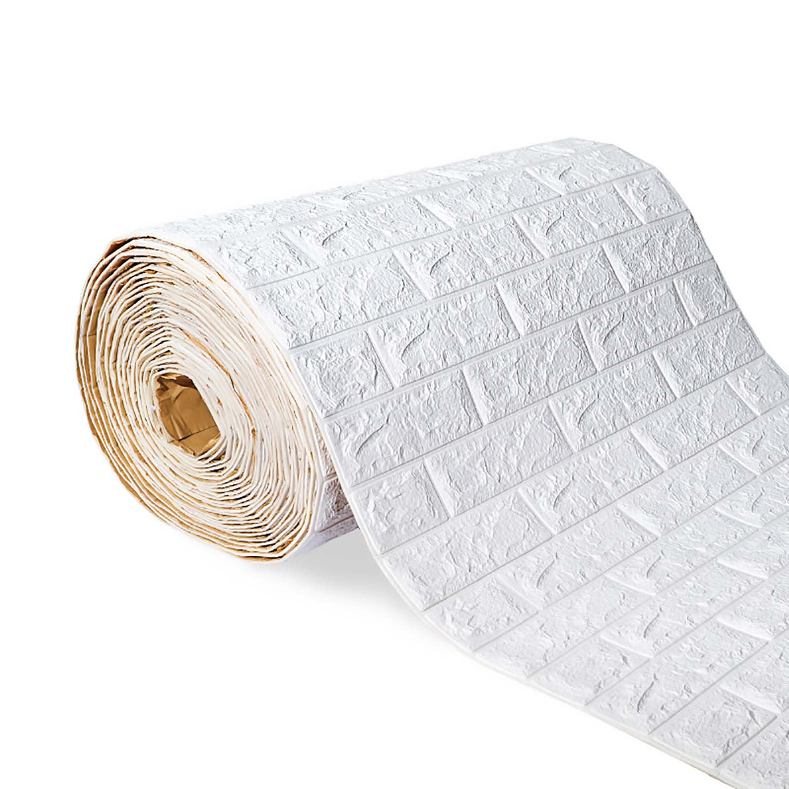 Panneaux muraux 3D lot de 10 en coton mousse acoustique imperméable 70x1000cm