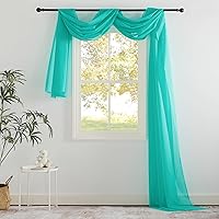 Vista 23 de NICETOWN Paneles de Cortinas Transparentes para Cama con Dosel 216 - Decoración del Hogar Cenefa de Gasa Transparente para Boda