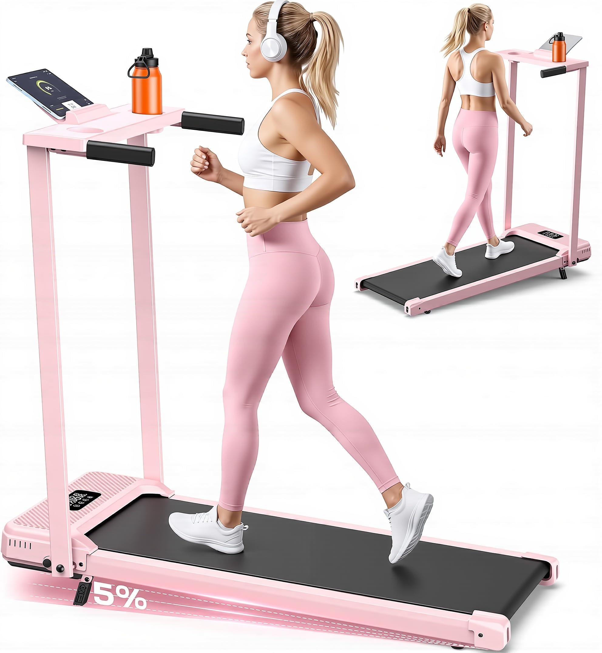 ANCHEER Walking Pad with Incline-Small Treadmill for Home
