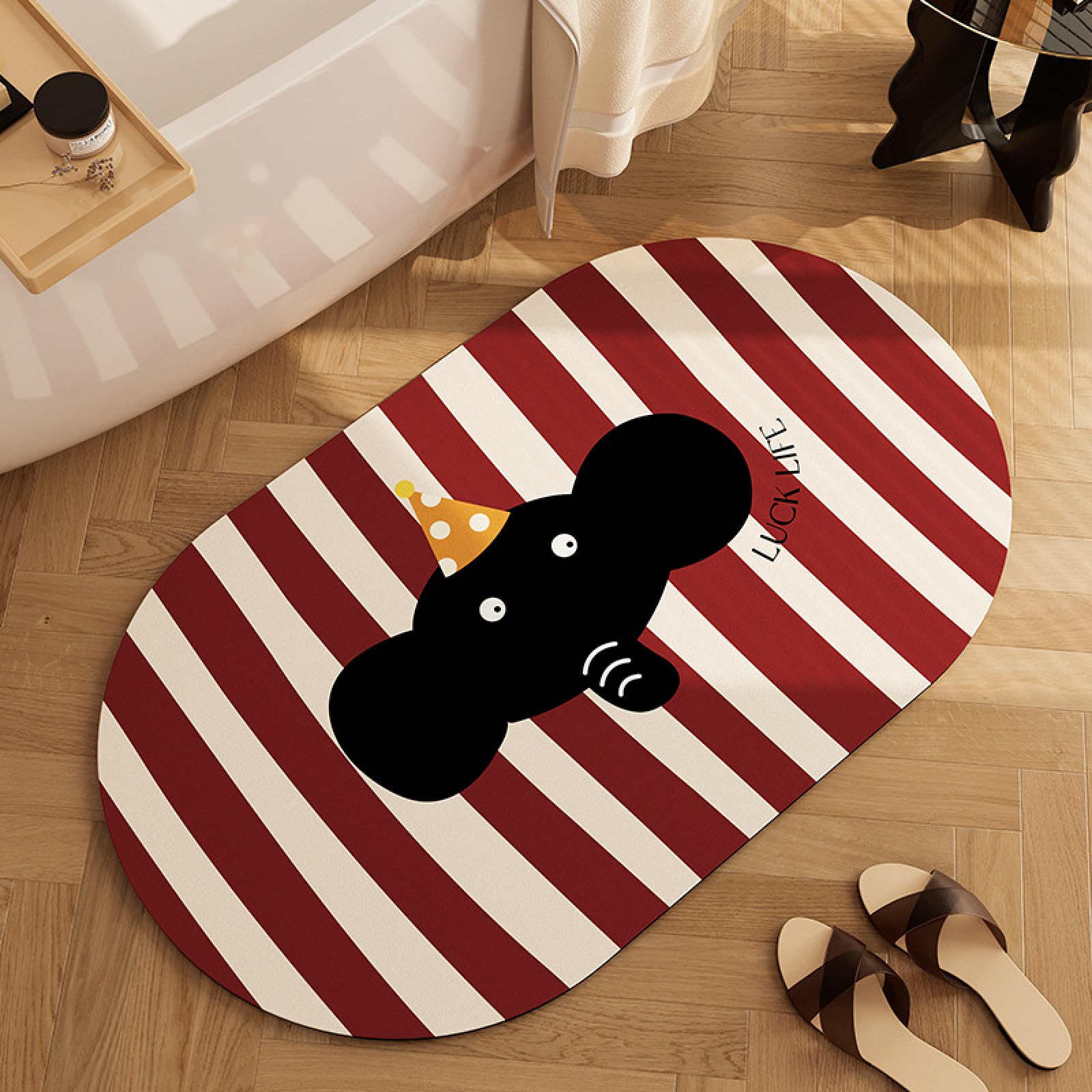 Alfombra de baño de diatomita 60X90CM con secado rápido Elefante