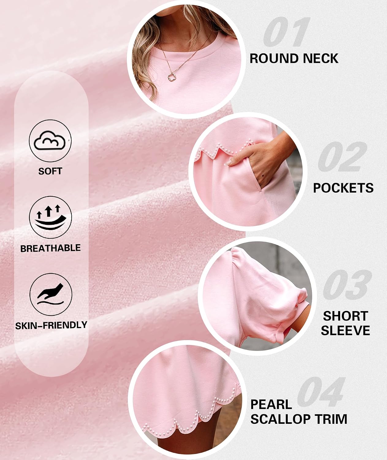 Urchics Two Piece Skirt Sets for Women Puff Sleeve Pearl Scallop Trim Skort Set 2026 Summer Matching Travel Outfits