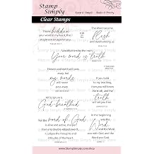 Clear Stamps Gods Word - Christian Religious Crafts 4x6 Sheet - 8 Pieces
