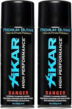 XIKAR PUROFINE Premium Butane Fuel Refill 400ml 0 Impurities - Ultra Refined, Food Grade, Culinary Butane Refill for Torch & Lighter - Jet Flame Lighter Fuel & Kitchen Torch Refills 2 Pack/8oz