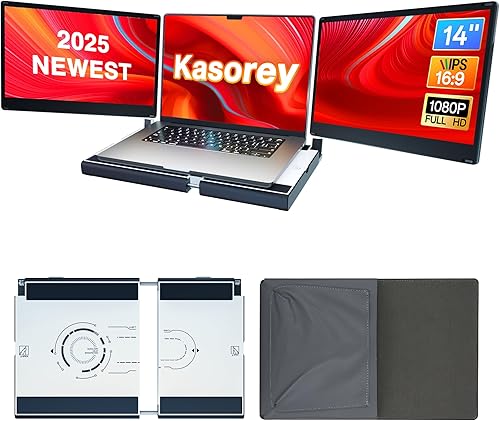 Miniatura 8 de Nuevo monitor portátil extensor de pantalla para laptop mejorado, pantalla IPS FHD de 1080P, extensor de monitor para laptop, compatible con plug &