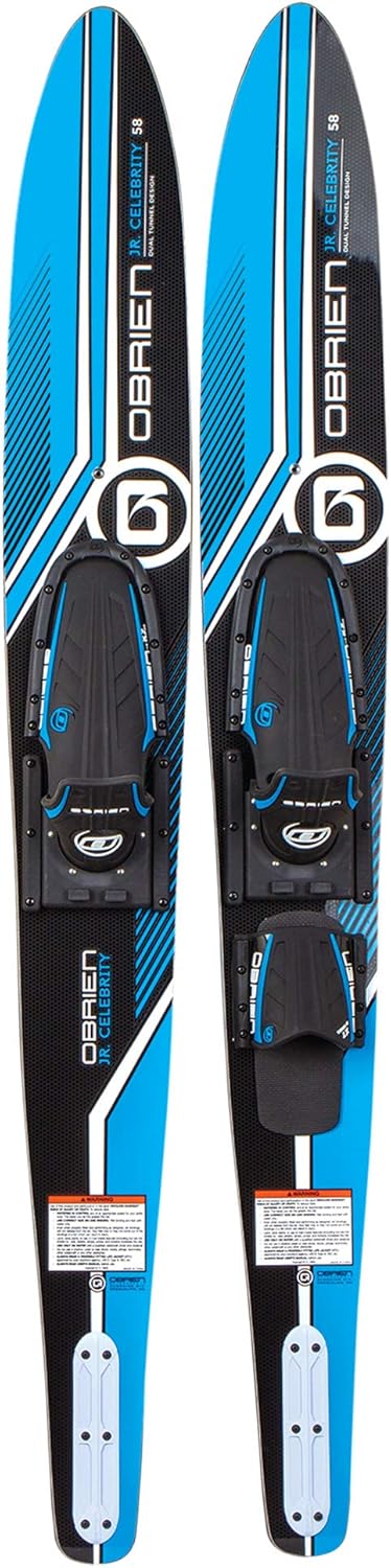 O'Brien Celebrity 64" Combo Water Skis - Ideal for Lighter Skiers, Women & Teens | Maneuverable, Durable Family Skis