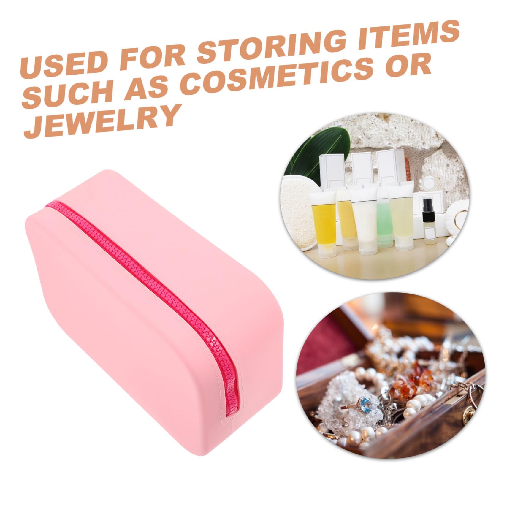 Didiseaon 4 Uds Bolsa De Cosméticos De Silicona Bolsa De Maquillaje De Silicona Bolsa De Cosméticos Bolsas De Aseo para Viajar Estuche para Brochas De Maquillaje Organizador De Brochas De