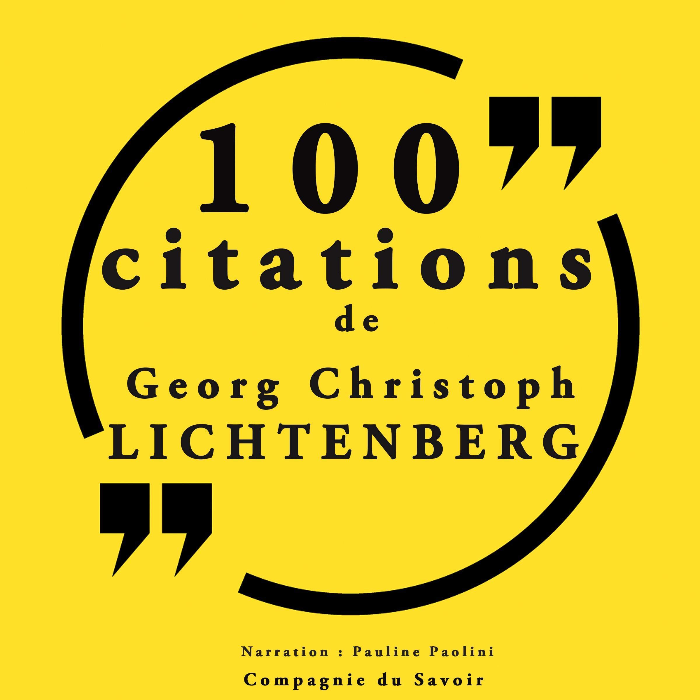 100 citations Georg Christoph Lichtenberg