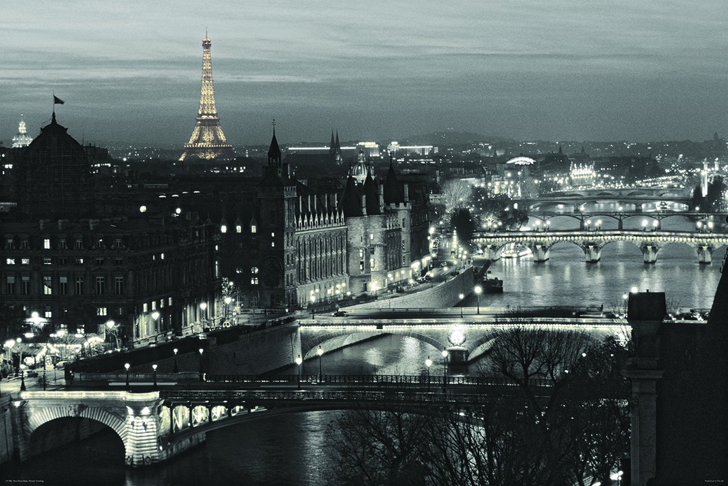 Affiche Tour Eiffel encapsulée indéchirable contre humidité paysage Paris