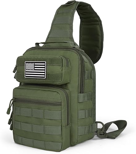 Miniatura 1 de HAOMUK Mochila táctica para el hombro, mochila militar Rover, bolsa pequeña EDC para el pecho para hombres