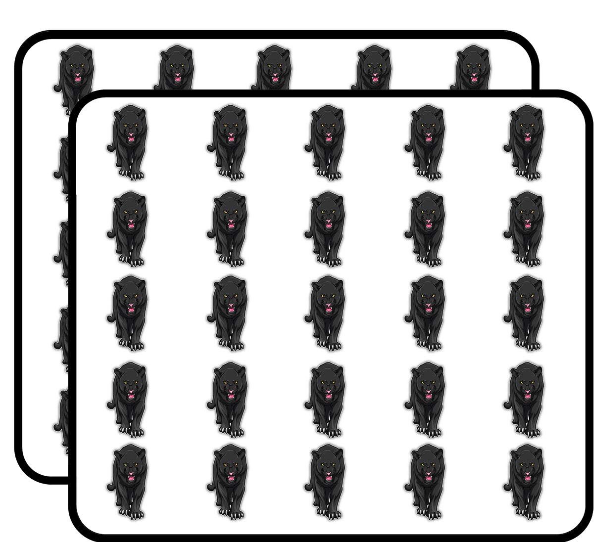 Angry Panther Sticker for Scrapbooking Waterproof Vinyl Stickers for Water Bottle, Laptop & Phone Case 50 Pack