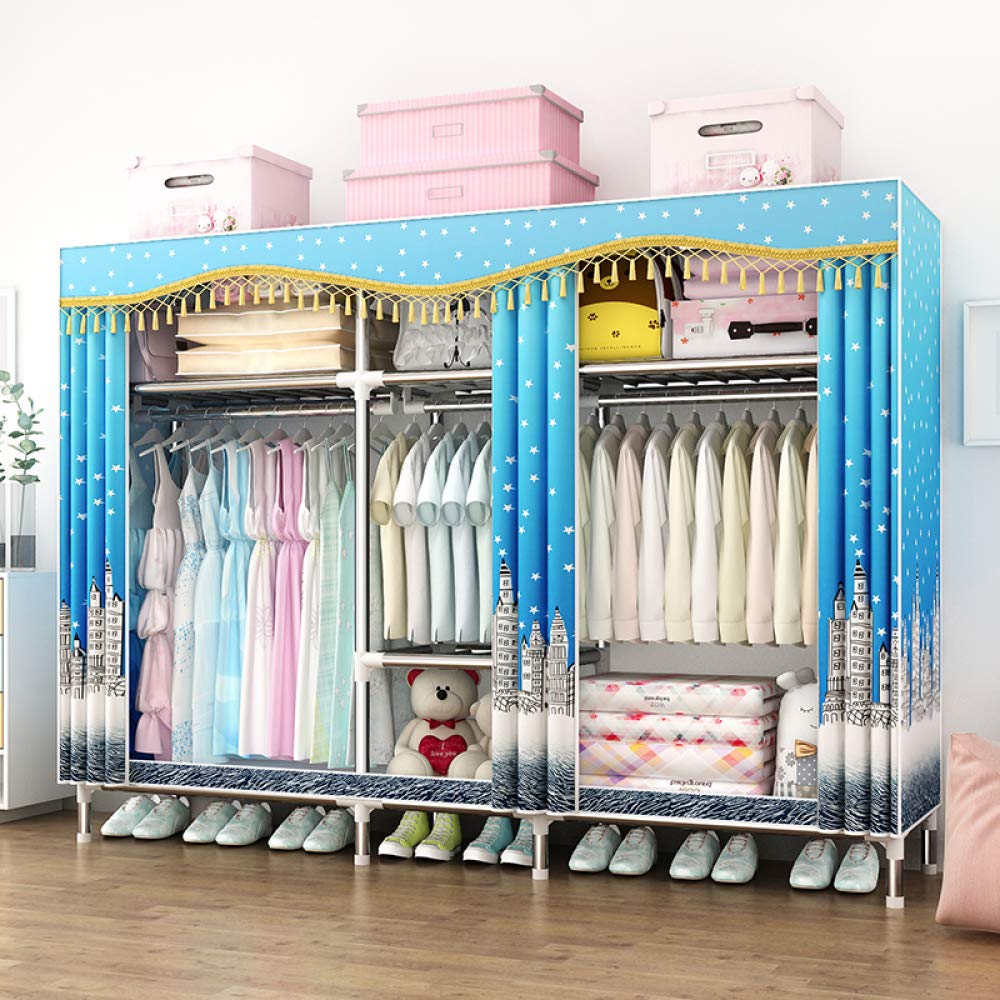 Armoire en tissu gain de place grand format avec boîte de rangement double pour serviettes