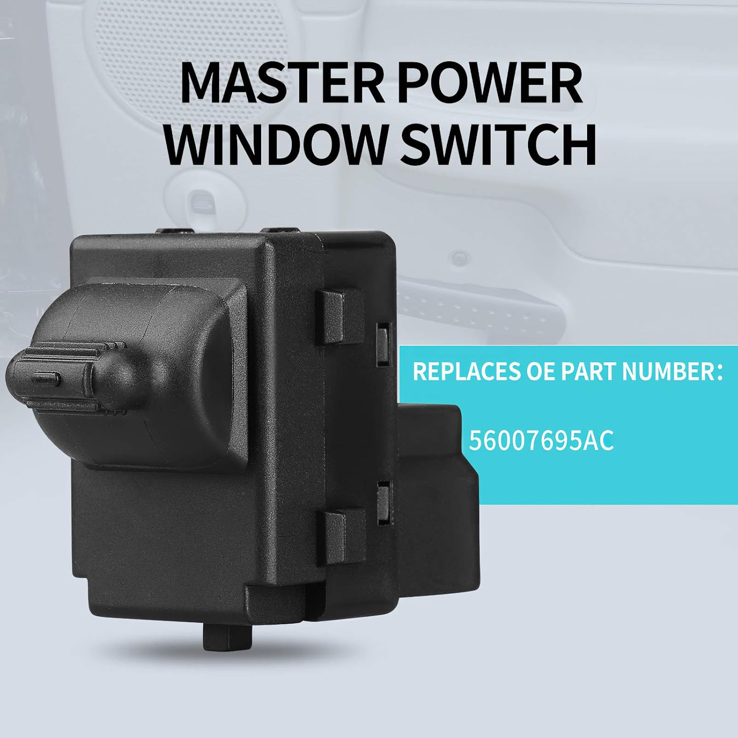 Fеаturеd Prоduсt Passengers Side Power Window Switch 56007695AC Compatible with Jeep Cherokee, Chrysler Sebring, Dodge, Dodge Ram 2500/3500/4500/5500 Truck, Dodge Stratus