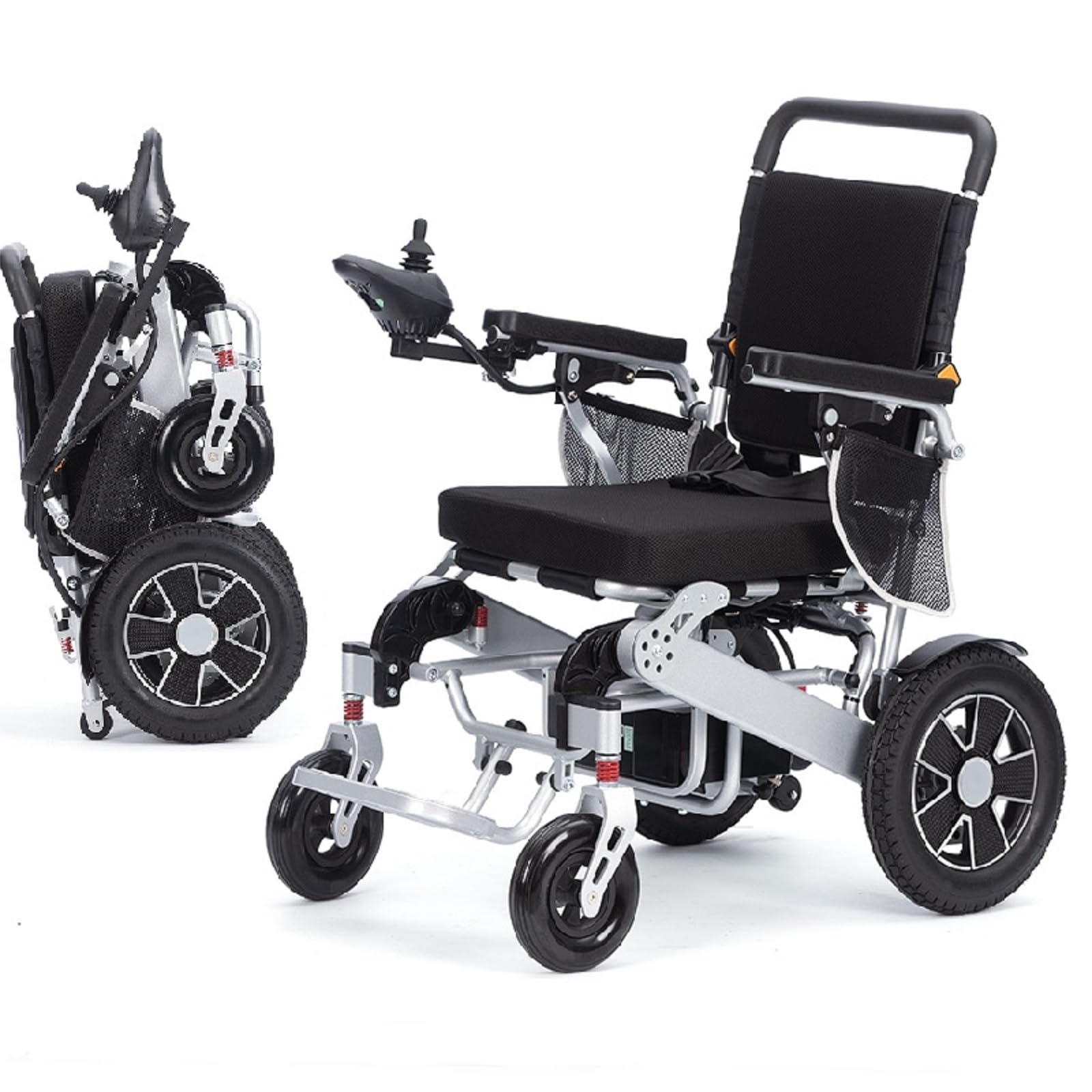 12 Miles Long Range, Electric Wheelchairs for Adults Lightweight Foldable All Terrain Motorized Wheelchair for Seniors Intelligent Power Wheelchair Compact Portable
