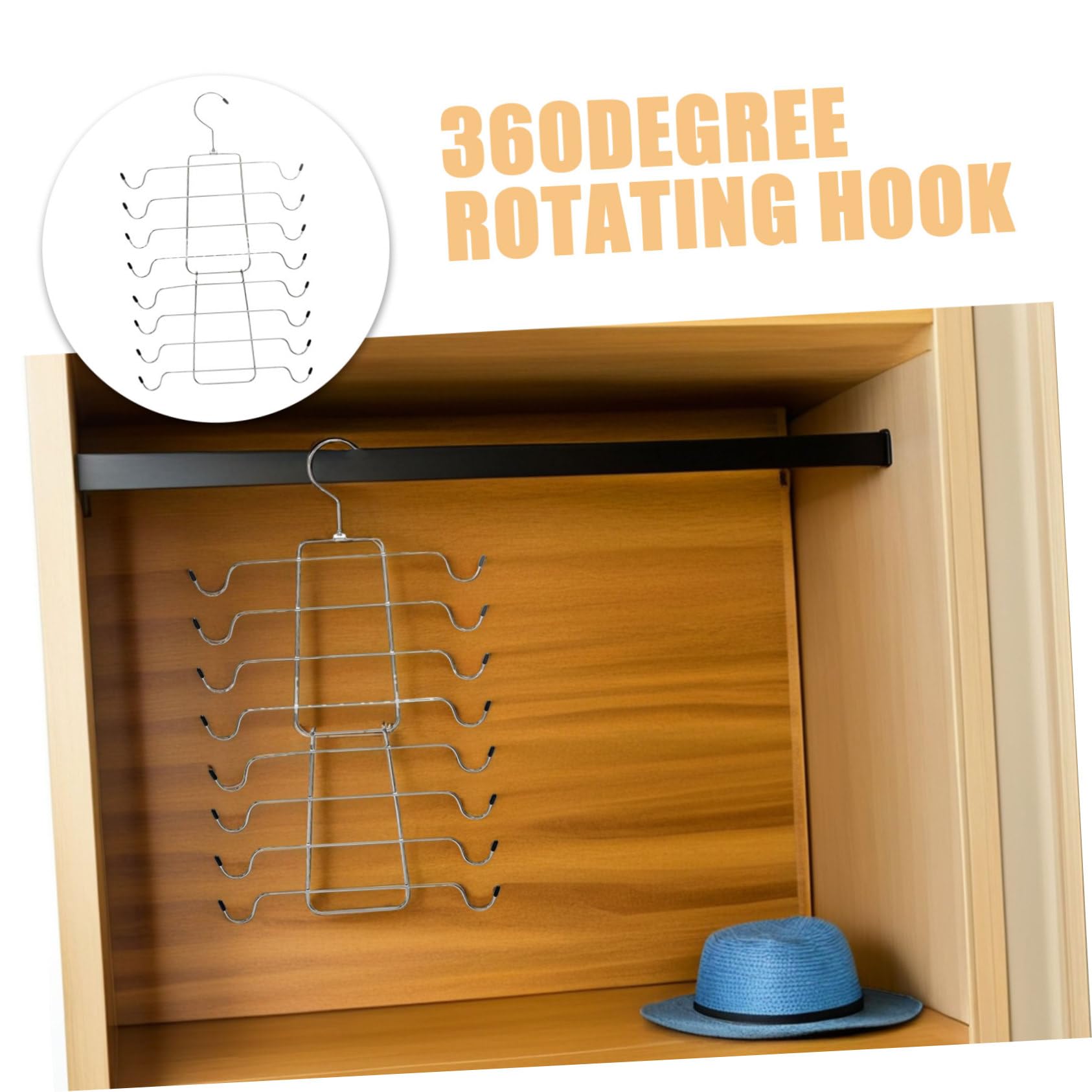 Hohopeti 4pezzi Grucce per Reggiseni Canottiere e Sciarpe Organizer Portatile e Pieghevole in Metallo Resistente Gancio Girevole Gradi per Armadi e Viaggi Salvaspazio per Lingerie da Donna
