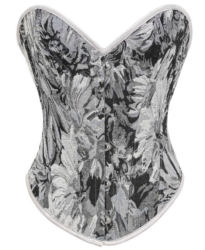 Alivila.Y Fashion Womens Vintage Floral Denim Overbust Corset Bustier Top