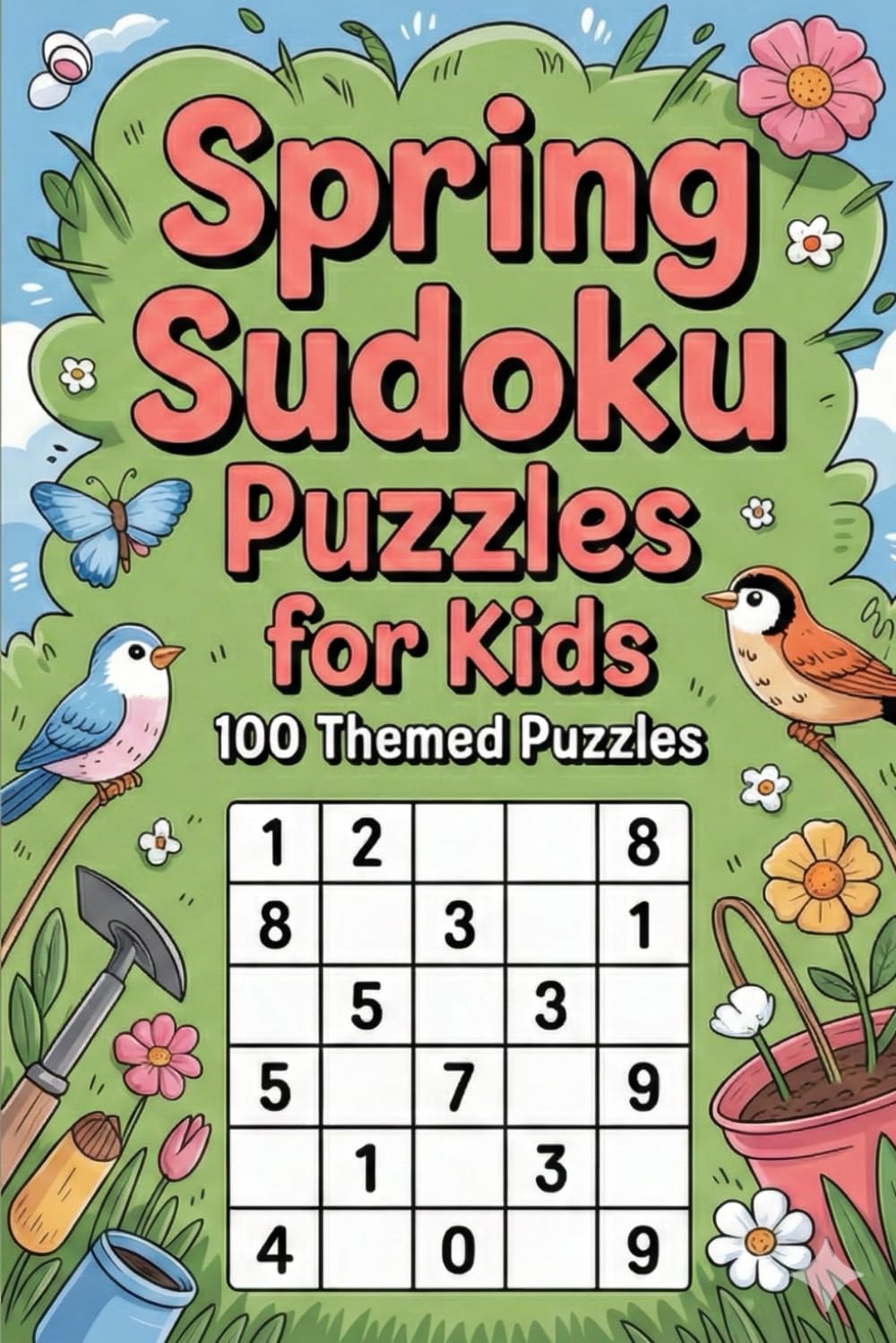 Spring Sudoku Puzzles for Kids: 100 Themed Puzzles: Interactive Puzzle Collection for Teens with After School