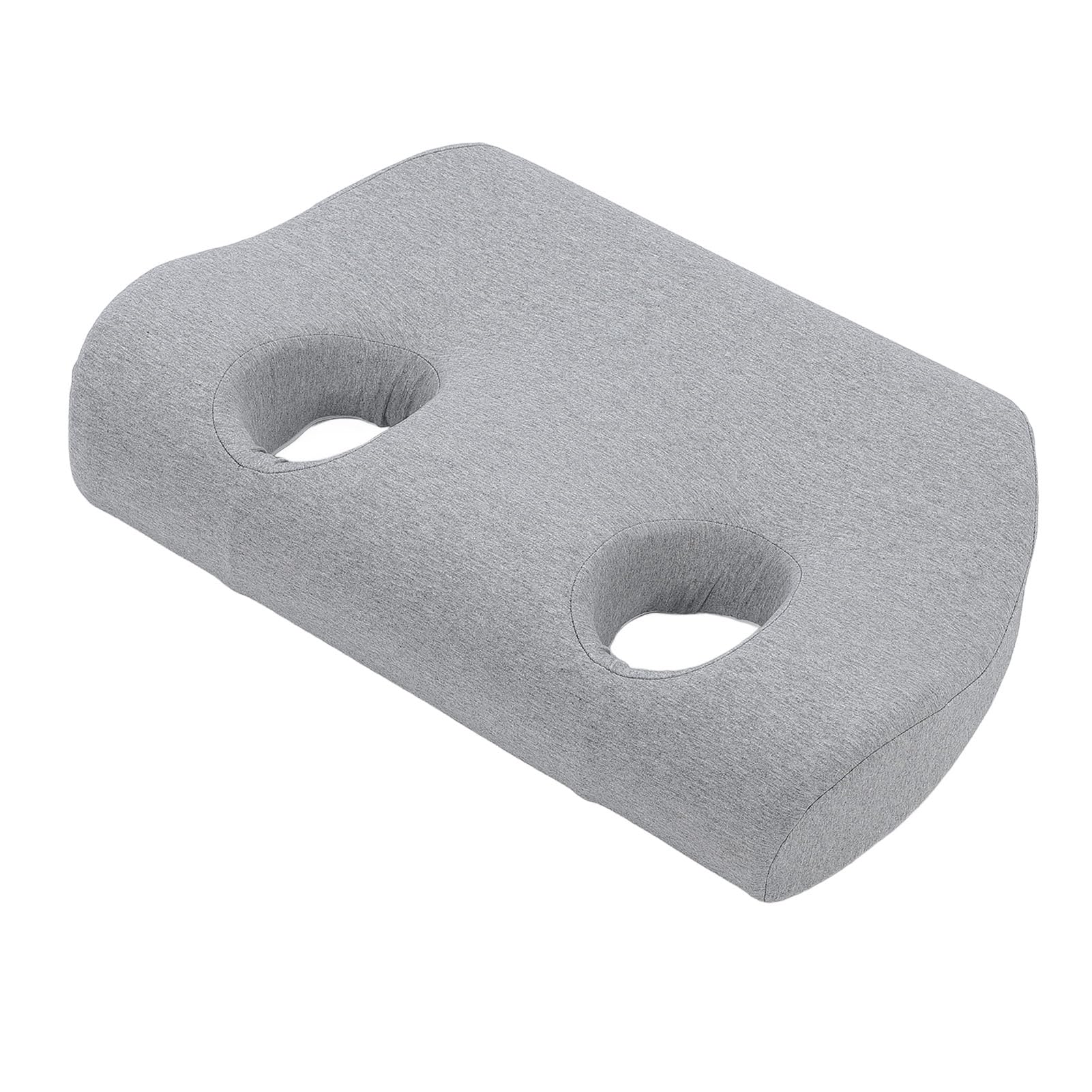 EMUKOEP Almohada para la Oreja con Doble Orificio, Almohada de Espuma Viscoelástica con Orificio para la Oreja para Quienes Duermen de Lado y Usan Auriculares