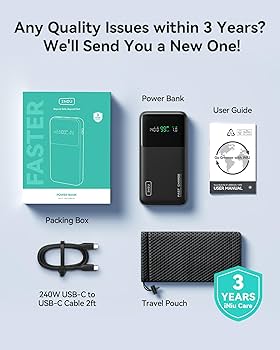 INIU　Power Bank　25000mAh　激速 140W　PSE認証済 Amazon.com: INIU 140W Power Bank, 25000mAh High Capacity