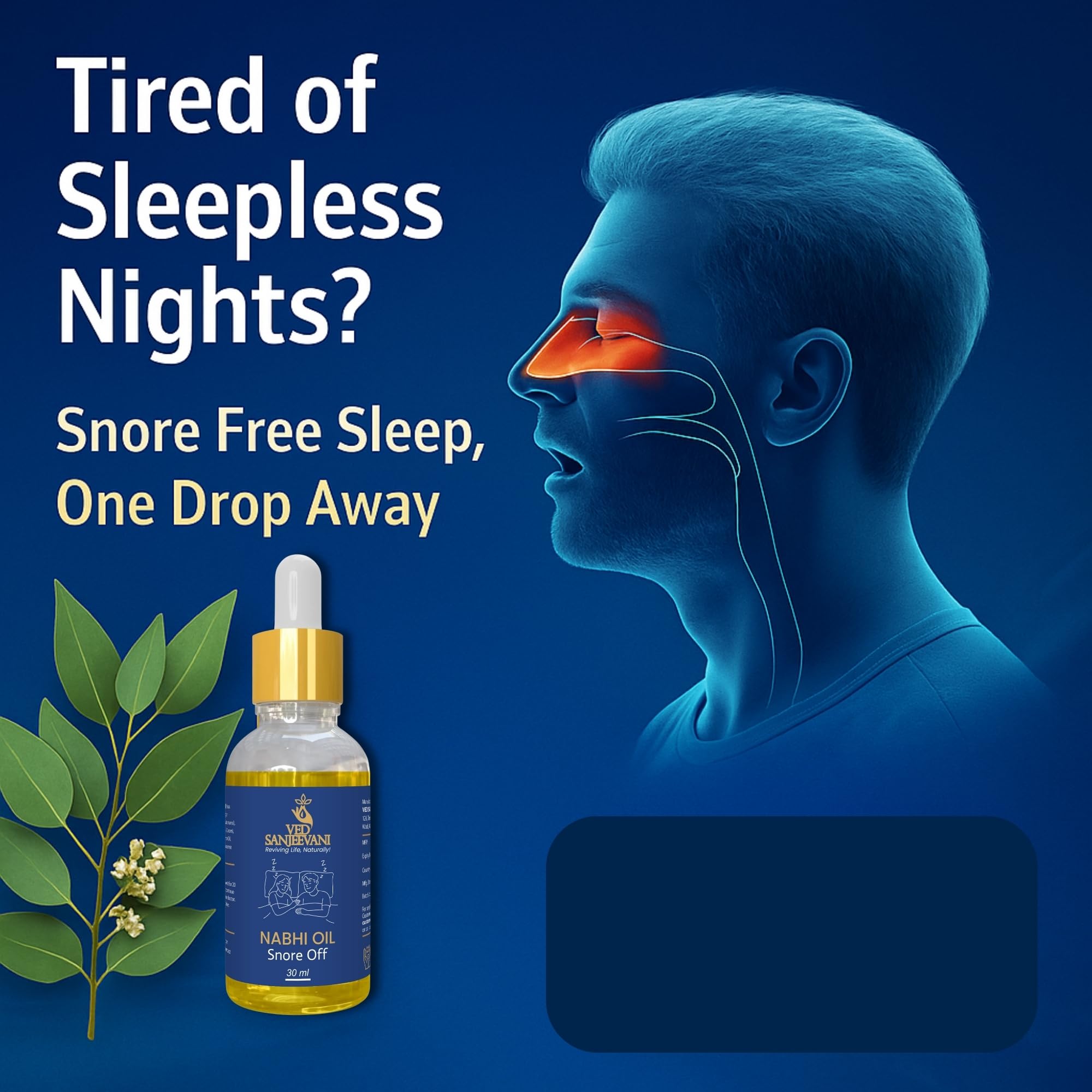 Ved Sanjeevani Snore Off Nabhi Oil 30 ML | Prevent Snoring while sleeping - Image 8 thumbnail