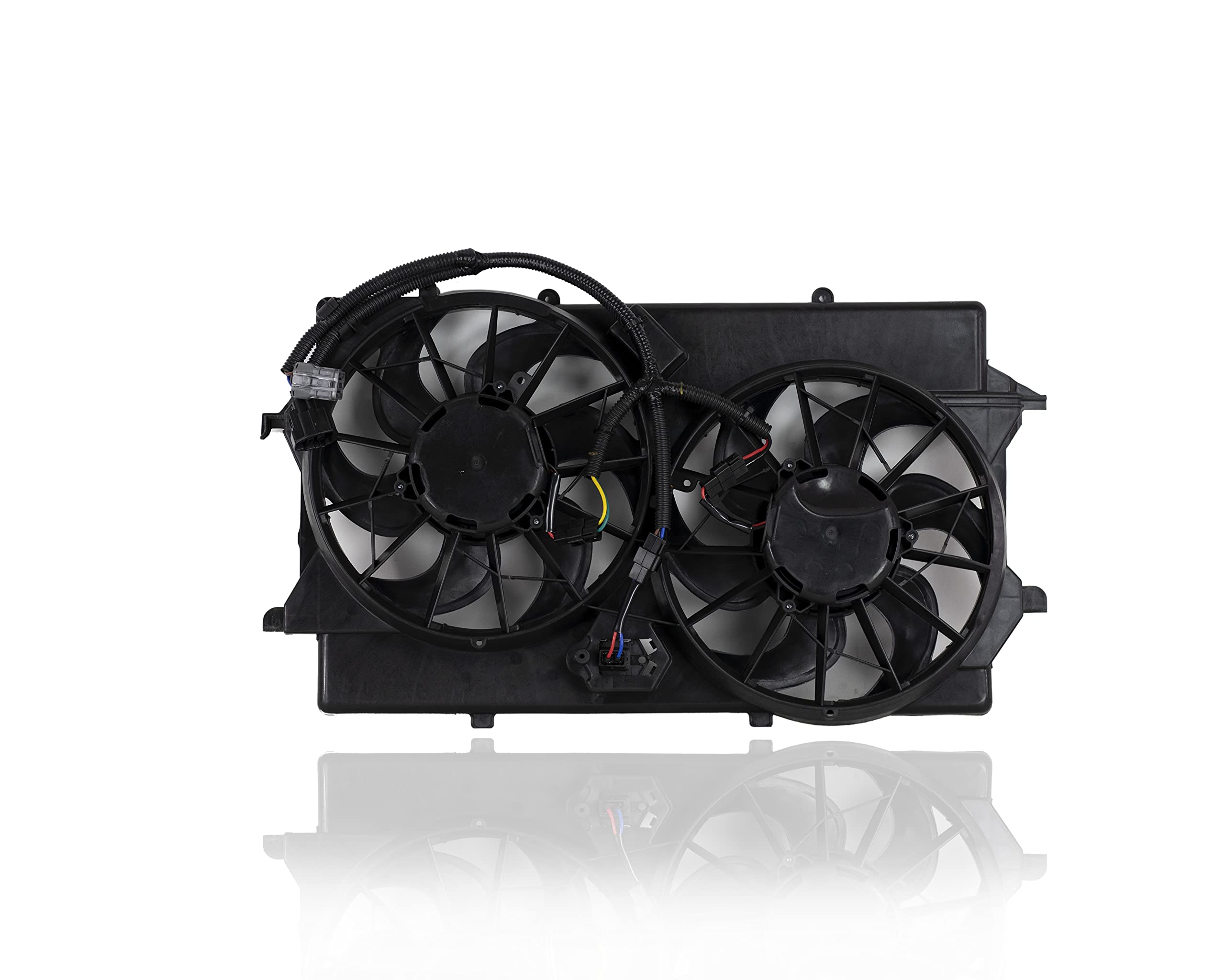 Photo 1 of Dual Radiator and Condenser Fan Assembly - Pacific Best Inc. Compatible/Replacement for FO3115156 05-07 Ford Focus 2.0/2.3L