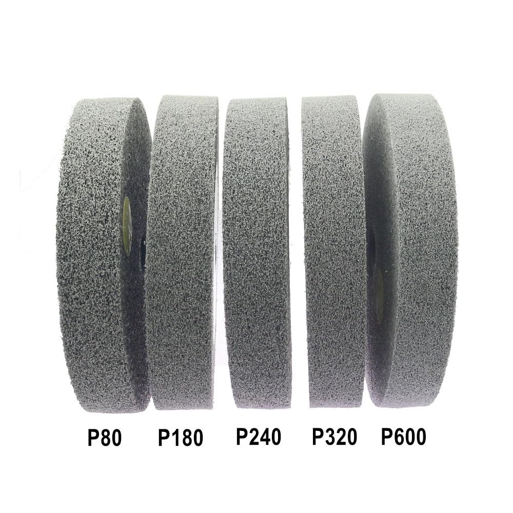 pezzo 6"/8" smerigliatrice da banco abrasivo lucidatura ruota lucidante mola abrasiva unitaria non tessuta, 8x2 pollici
