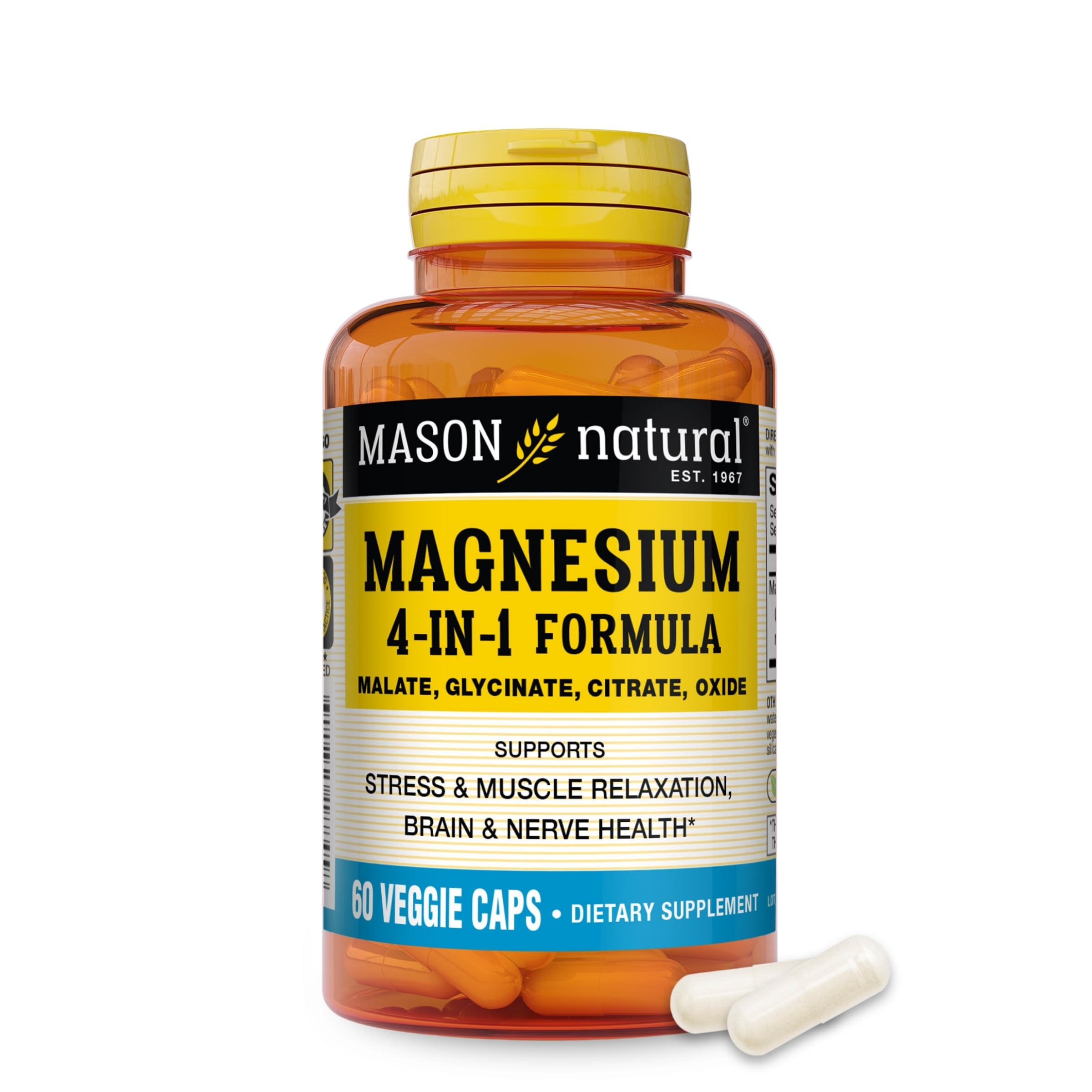Mason Natural Magnesium 4-in-1 Complex, 400 mg, 30 Day Supply