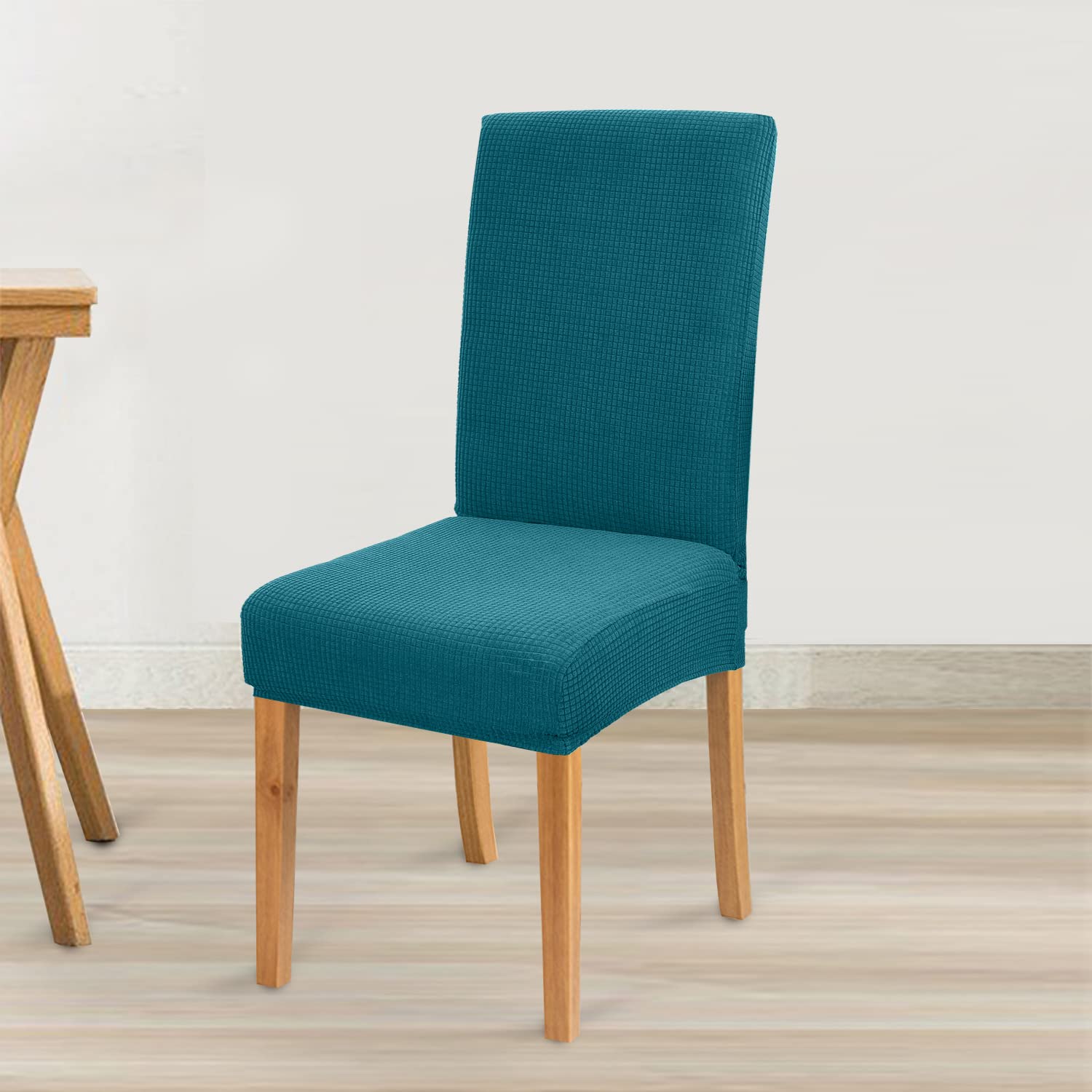 Granbest Premium waterdichte eetkamerstoelhoezen, set van 6, elastische hoge rugleuninghoezen, slipcover voor eetkamer, afneembare stoelbescherming voor keuken, feest, hotel (set van 6, lichtgrijs