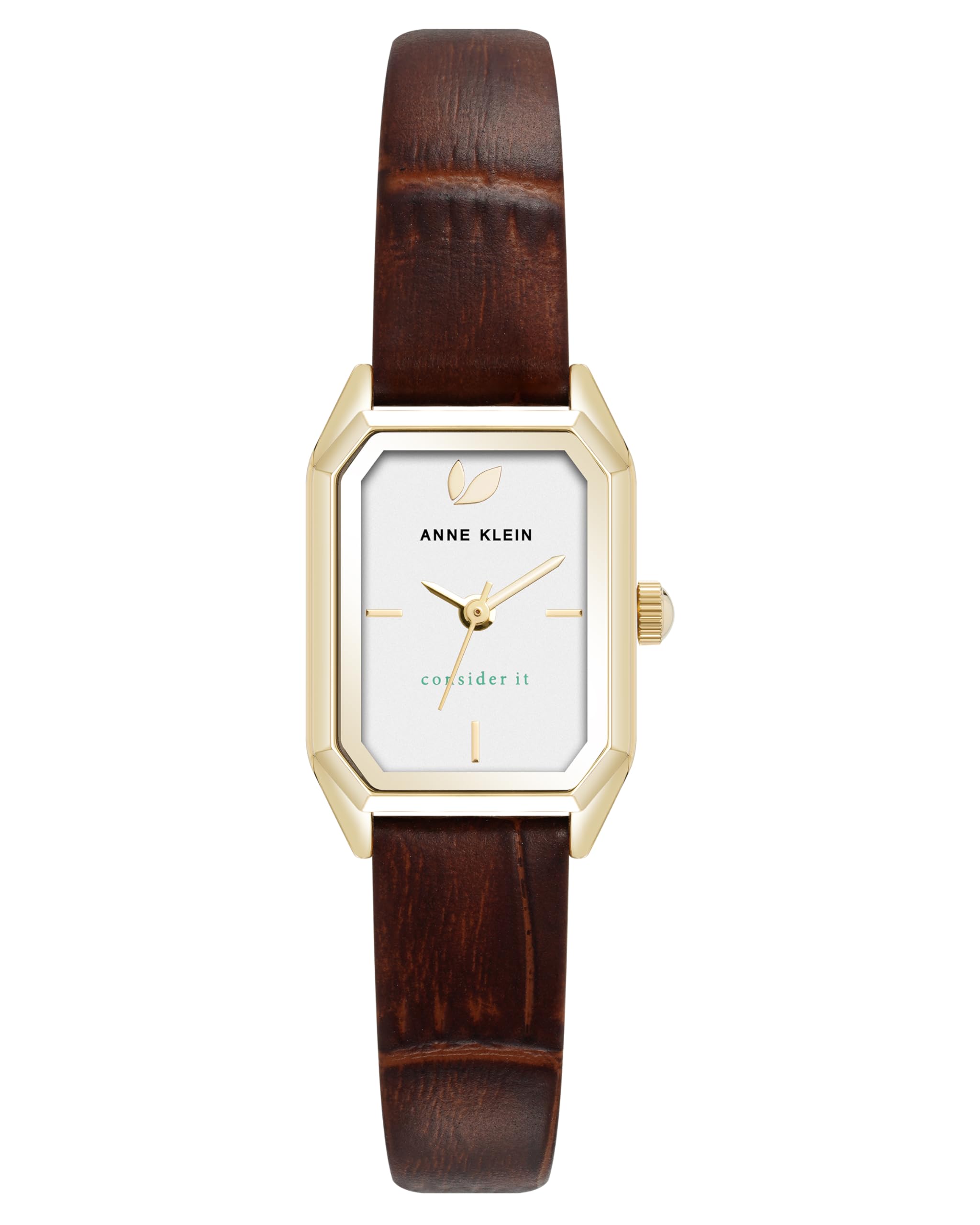 Anne Klein Women's Sustainable Leather Strap Watch, AK/5148