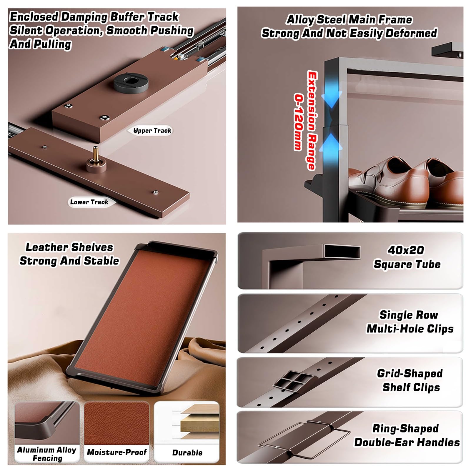 Zapatero Giratorio de 360°, Altura Regulable, Estante de Almacenamiento extraíble de 6 Niveles, Ideal para armarios de Entrada y baños - Diseño
