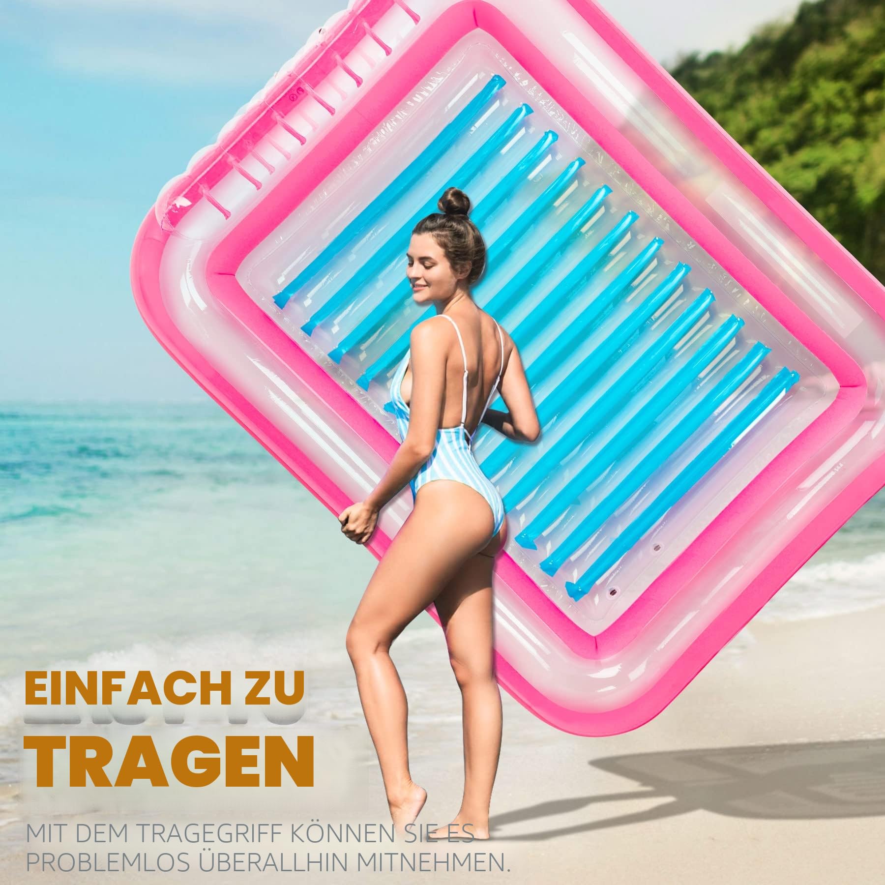 Subtail Wasserhängematte - mit abnehmbarem Kissen - Erwachsene - Wasser Hängematte Aufblasbare Luftmatratze - Wasserspielzeug Pool Spielzeug Kinder