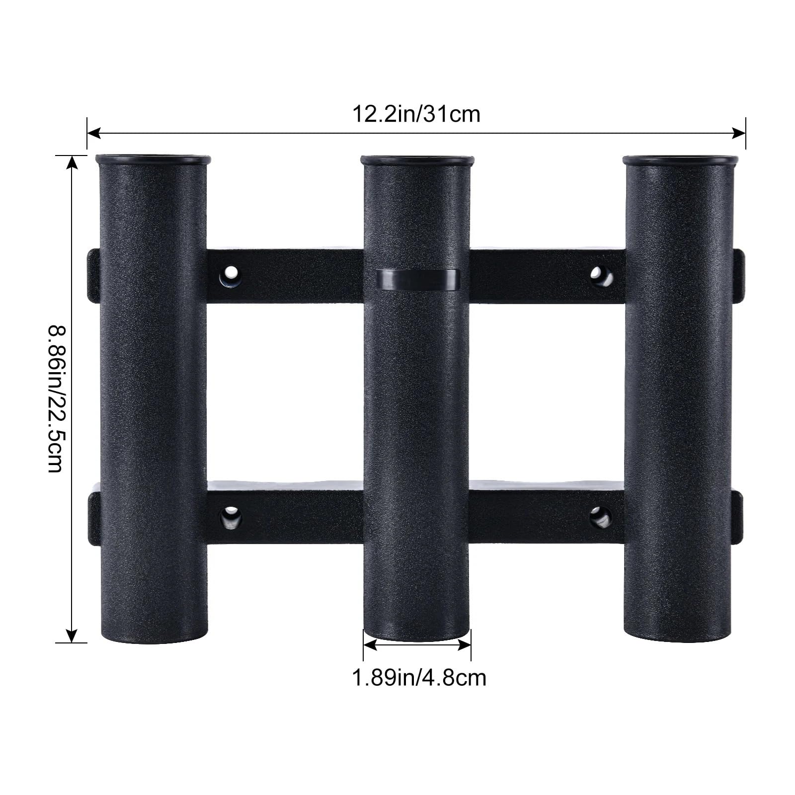 Portacanne da pesca 3-Tude Rack in plastica con accessori for barche a vite