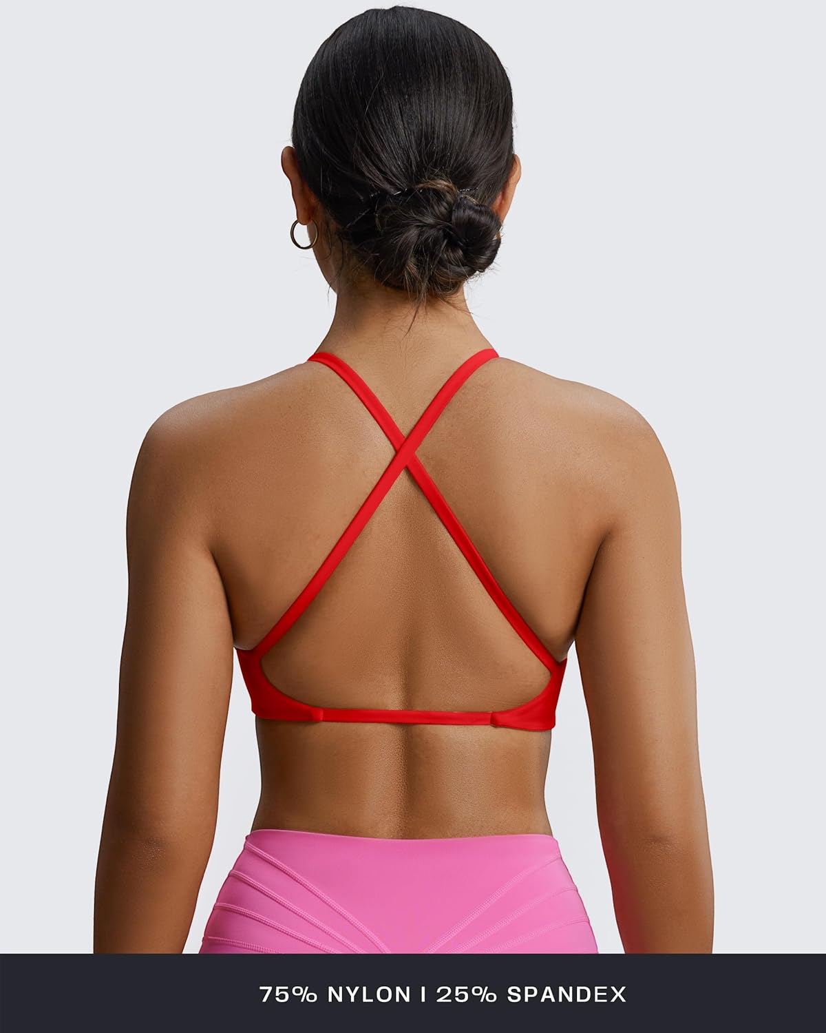 Aoxjox Women's Workout Sports Bras Fitness Metamorph Sienna Twist Bra Yoga Crop Tank - Image 6