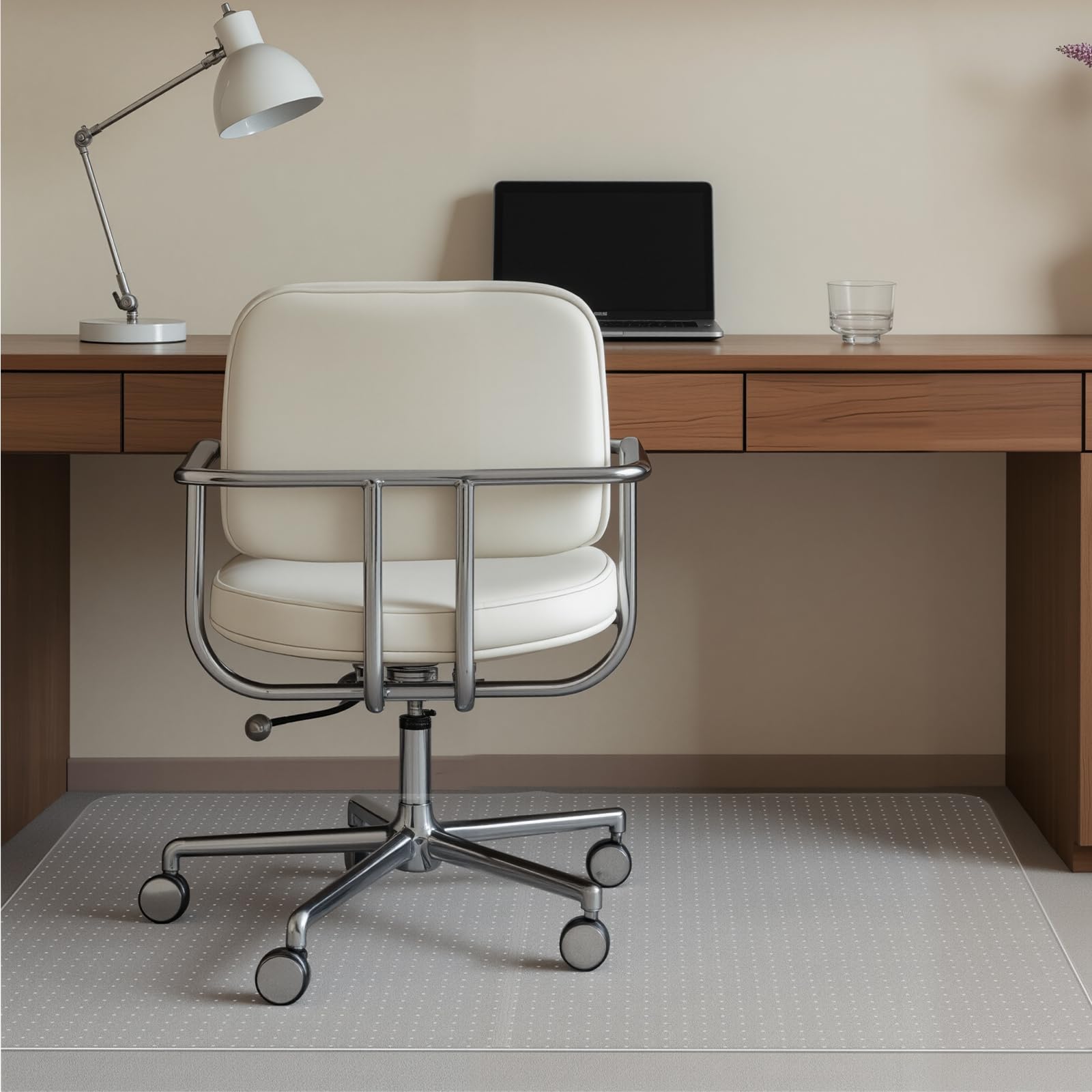 VEVOR Tapis de chaise de bureau 117,8 x 152,4 cm, tapis de protection de sol transparent avec crampons, antidérapant et facile à nettoyer, glisse lisse sous le bureau pour la maison et le bureau
