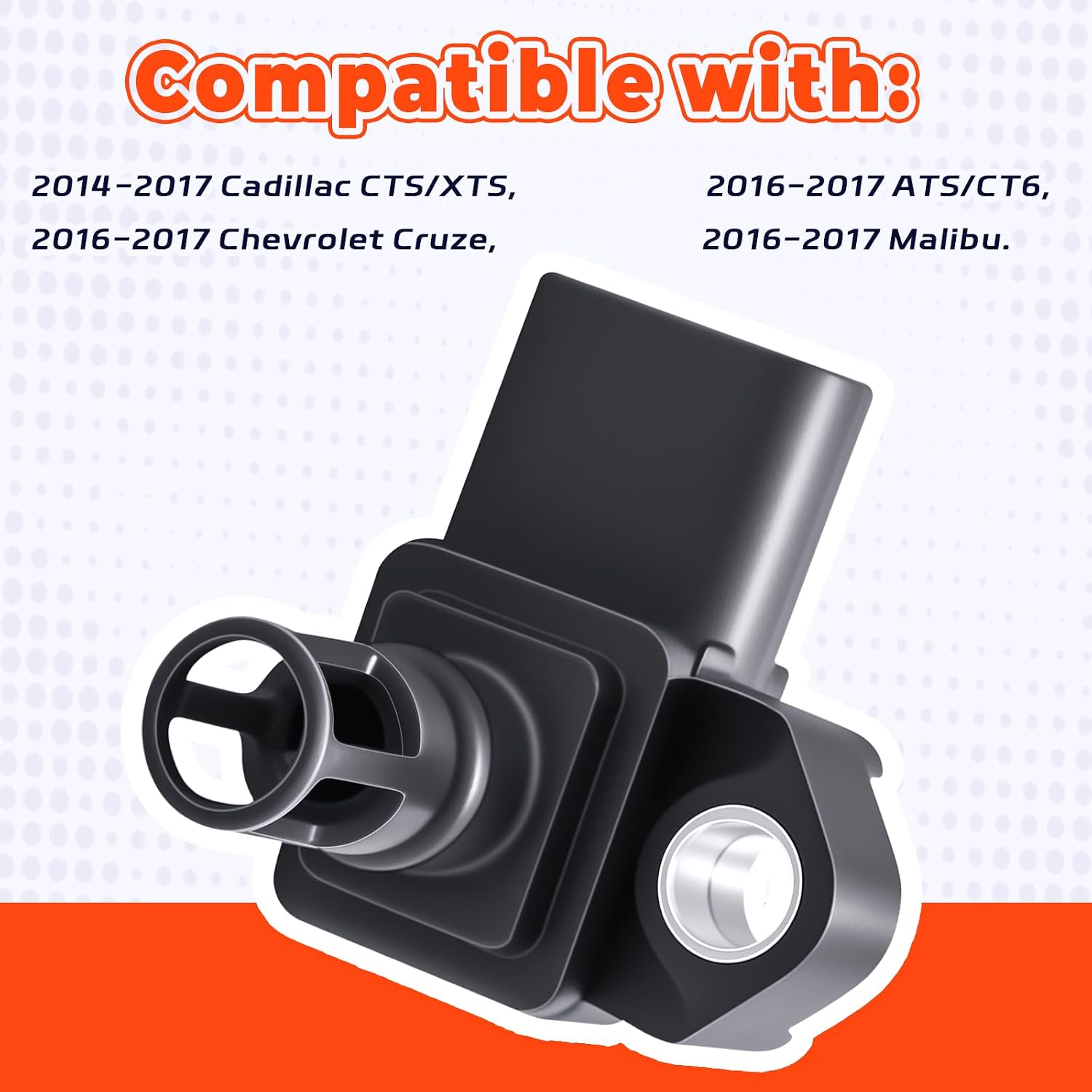 55569992 Manifold Absolute Pressure Sensor MAP - High Accuracy & Fast Response, Compatible with 2014-2017 Cadillac CTS/XTS 2016-2017 ATS/CT6 2016-2017 Chevrolet Cruze Malibu