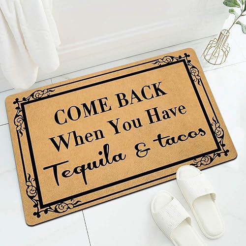 Miniatura 4 de Divertidos tapetes de goma antideslizantes para puerta de entrada, tapete de cocina (23.6 x 15.7 pulgadas)