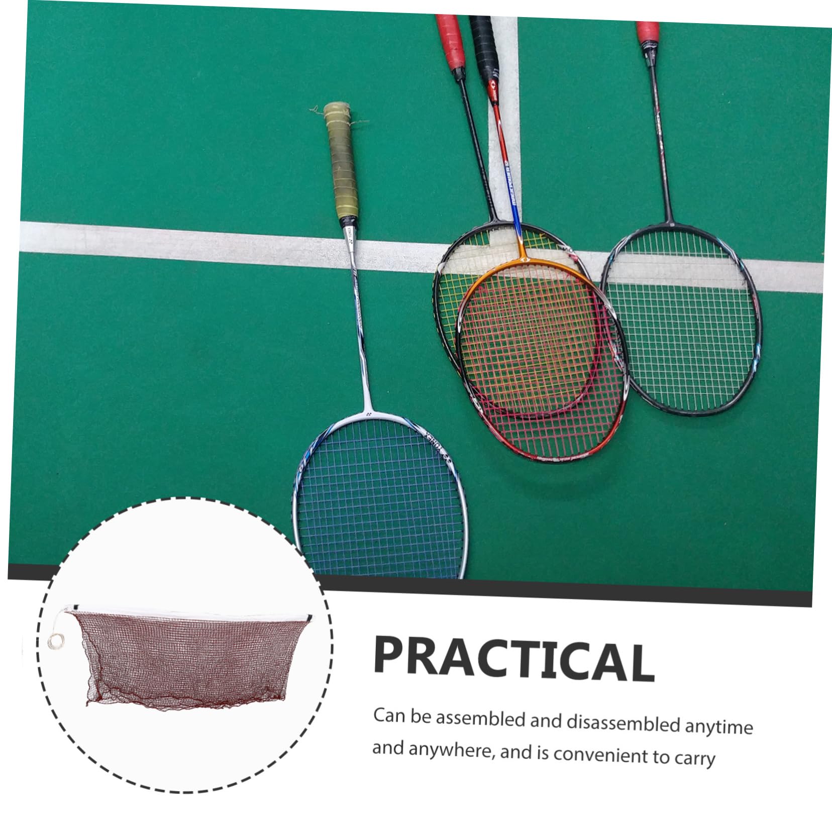BESPORTBLE Portable Badminton Net Set 2-Sided for Backyards Courts Outdoor Sports