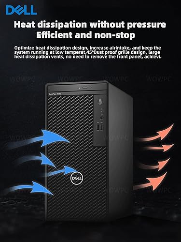 Miniatura 4 de Dell Optiplex 3090 - Computadora de escritorio en torre, procesador Intel de 4 núcleos, RAM DDR4 de 16 GB, SSD de 256 GB + disco duro de 1 TB, WiFi,
