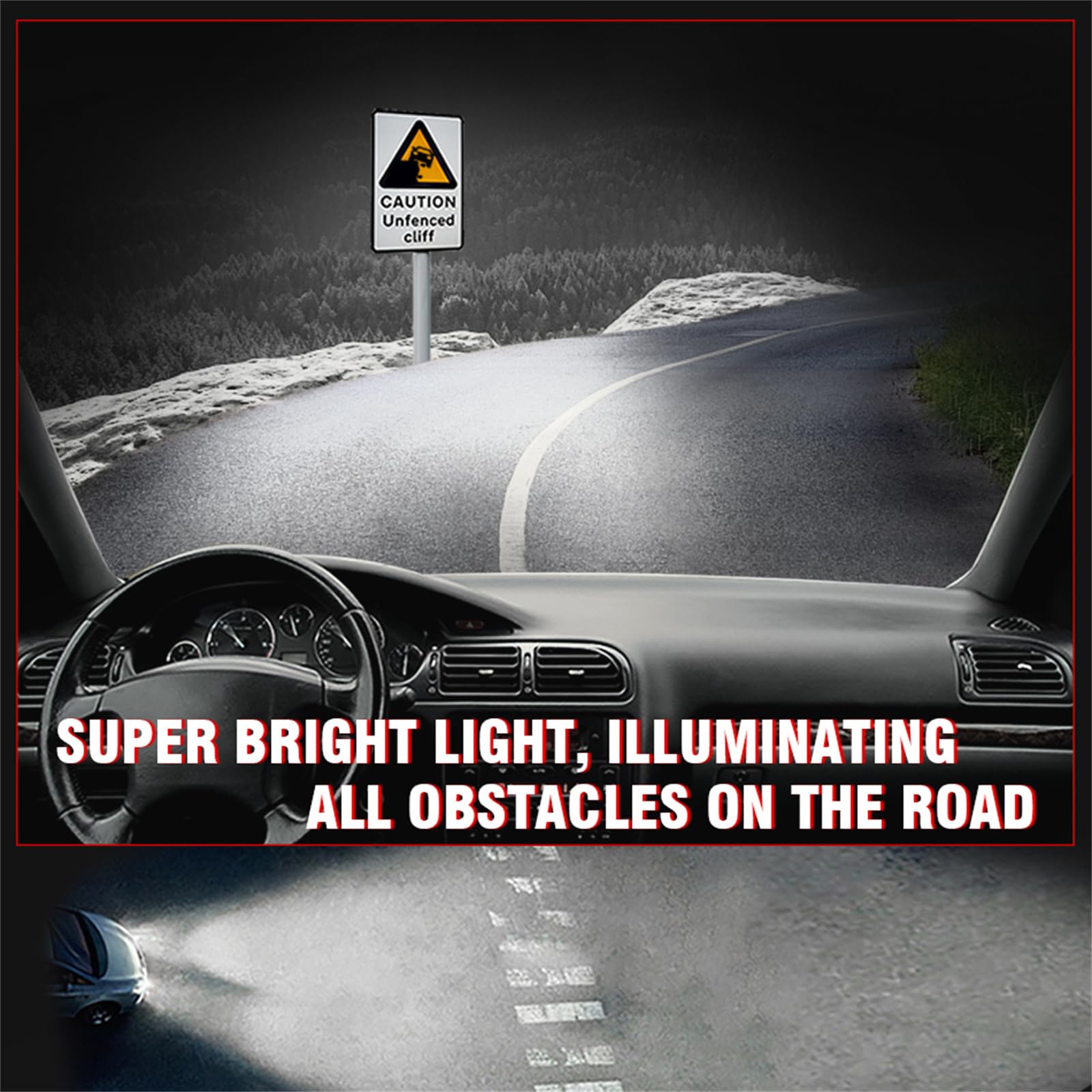 Lot De 2 Ampoules De Phare LED 350% Plus Lumineuses, 45 000 Lm, Faisceau De Croisement LED, Blanc Froid 6000 K, Taille Mini.,H1
