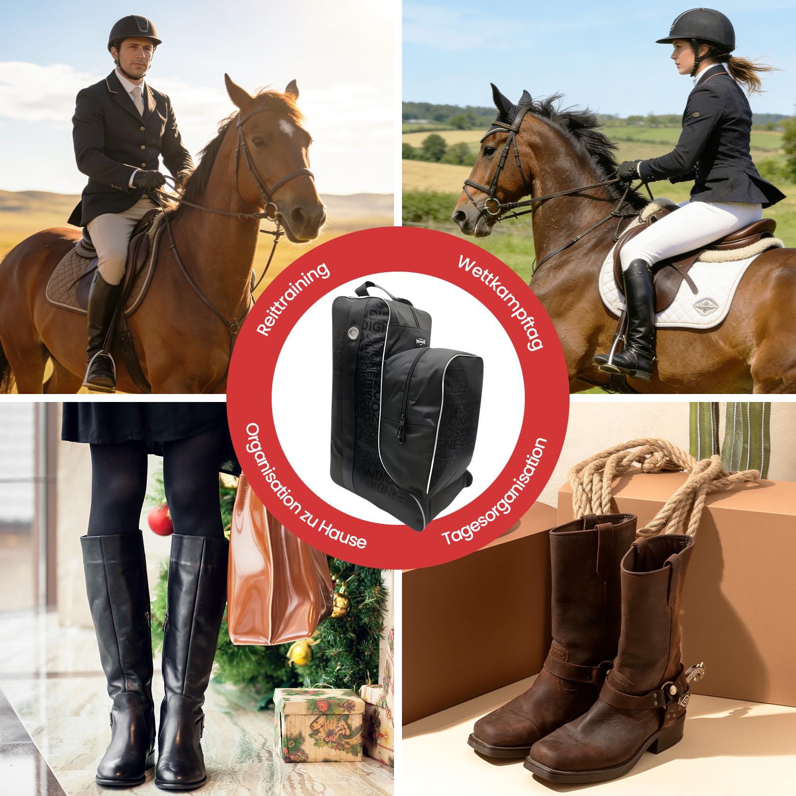 KESOTO Reitstiefeltasche, Mehrzweck Profi für Cowboystiefel, Hohe Stiefeltasche