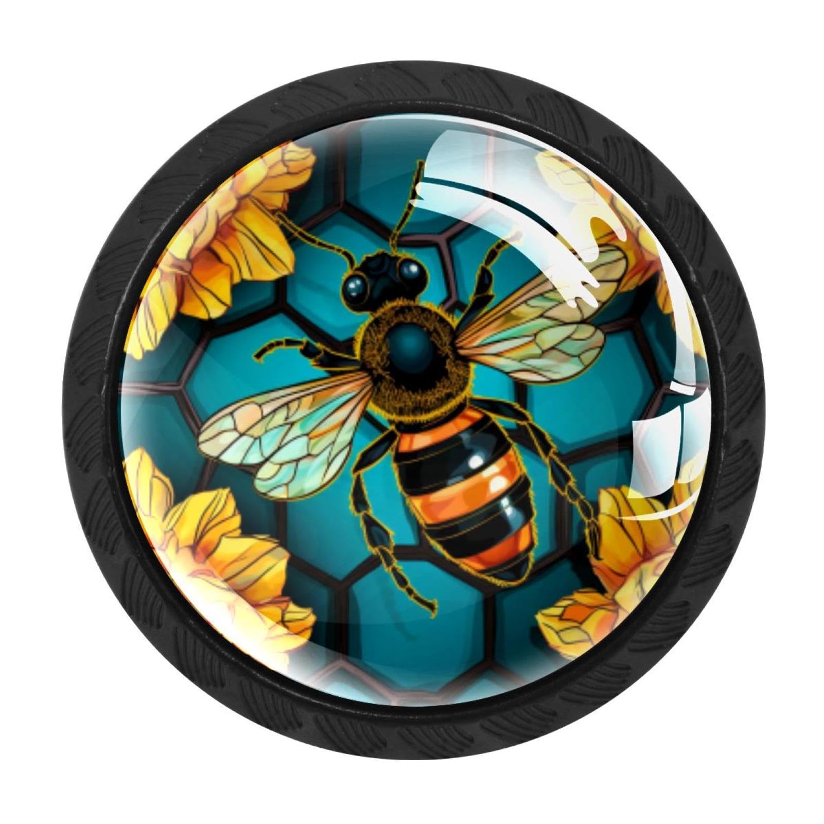 Chenzzzz Multicolored 01 4 Pack Starry Bee Kitchen Cabinet Knobs Drawer Knobs Door Dresser Handles For Personalized Gifts Great For Any Occasion